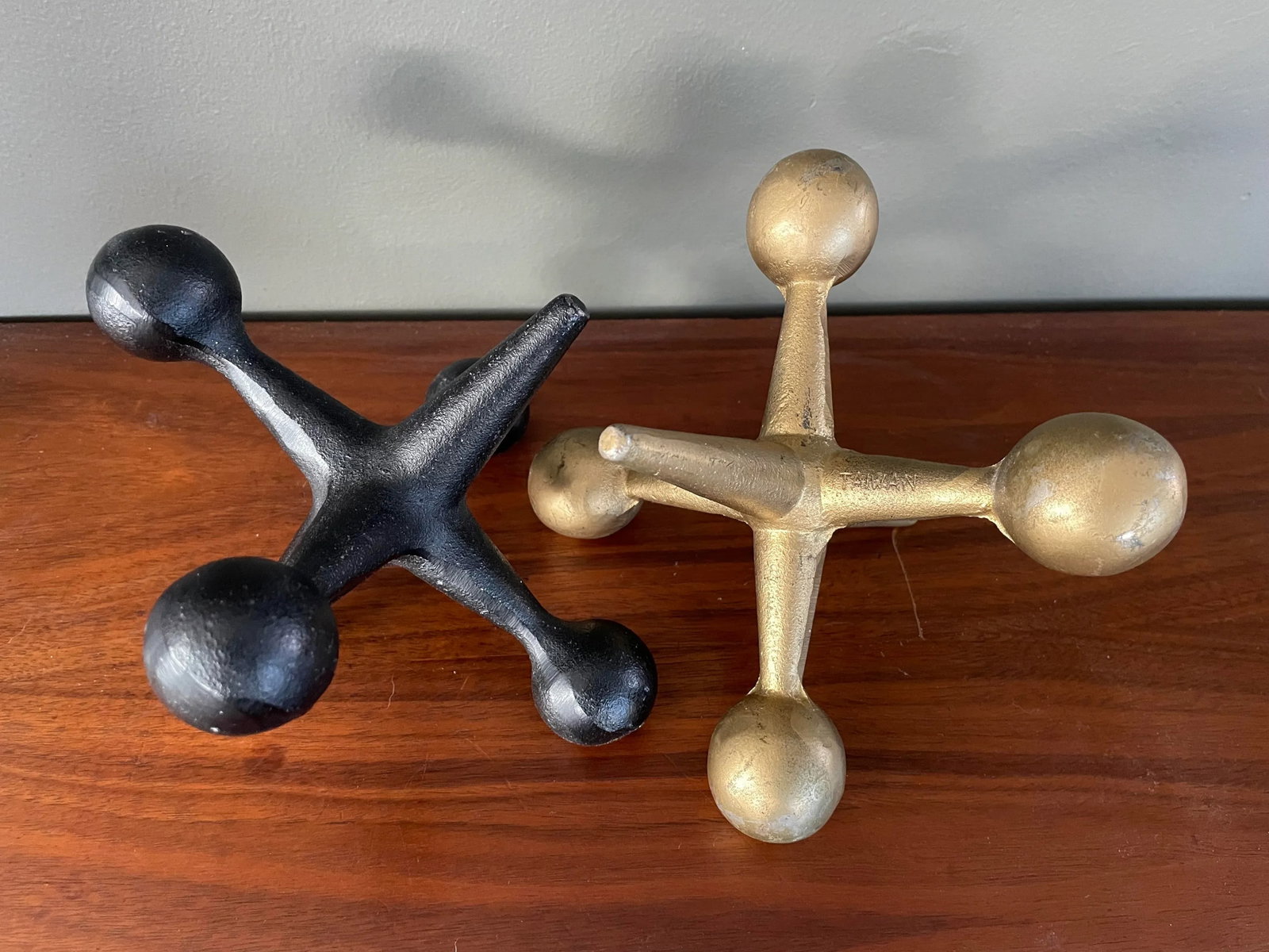 Vintage Bill Curry Design Line Jax Jacks Metal Sculptures - Set of 2 - 2