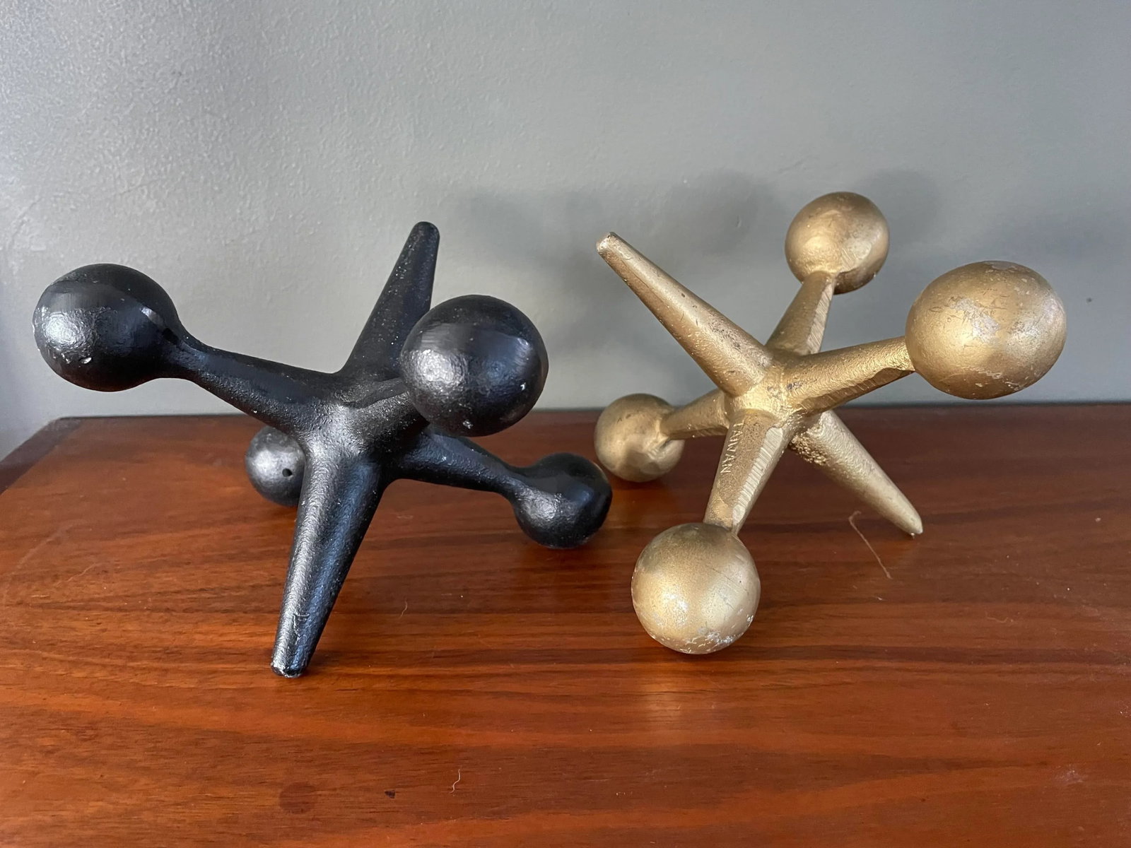Vintage Bill Curry Design Line Jax Jacks Metal Sculptures - Set of 2 - 3