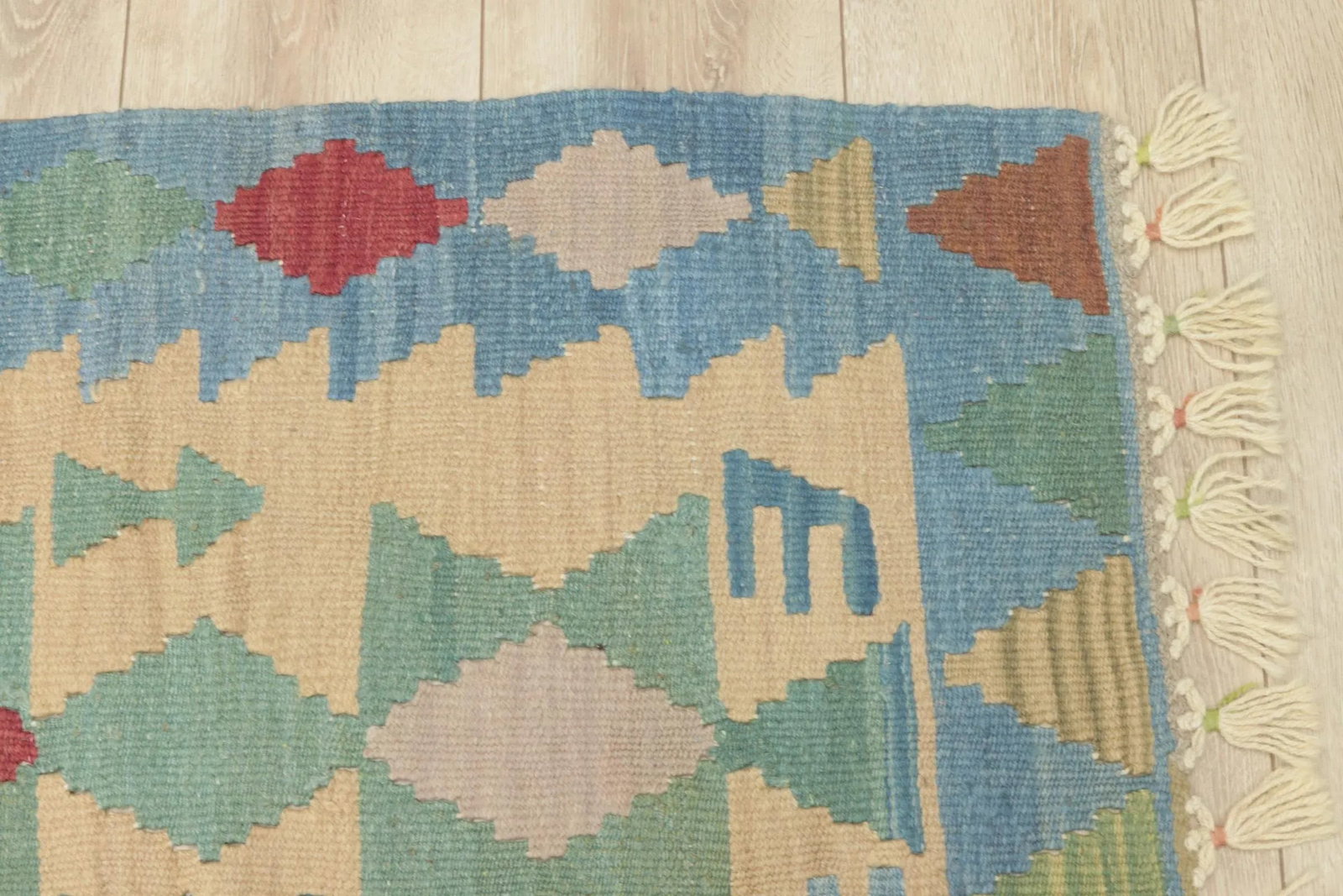 1960s Southwestern Soft Blue Hand Knotted Rug - 10
