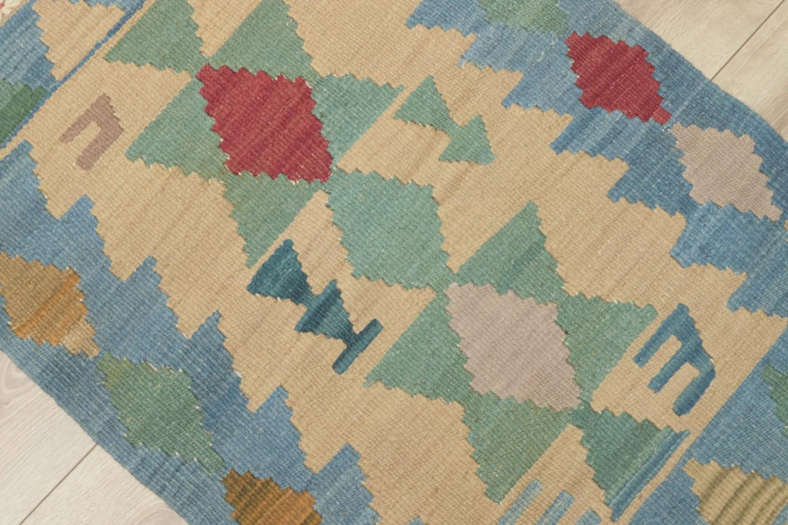 1960s Southwestern Soft Blue Hand Knotted Rug - 11