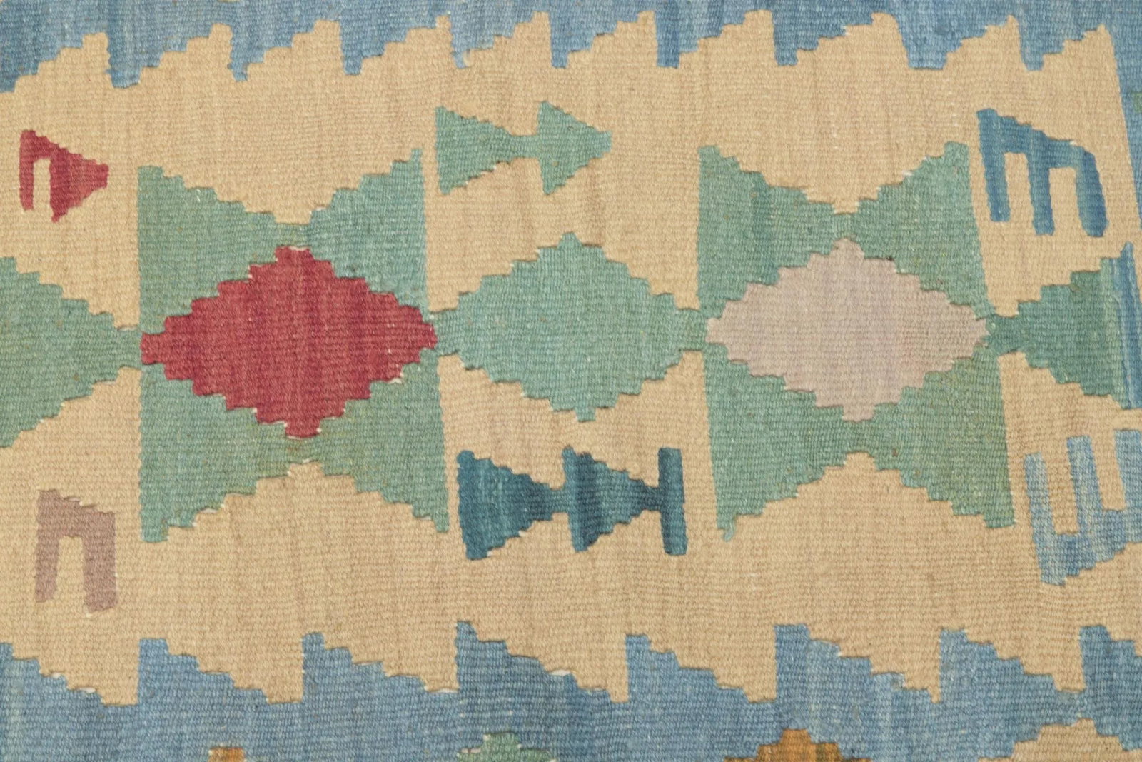 1960s Southwestern Soft Blue Hand Knotted Rug - 12