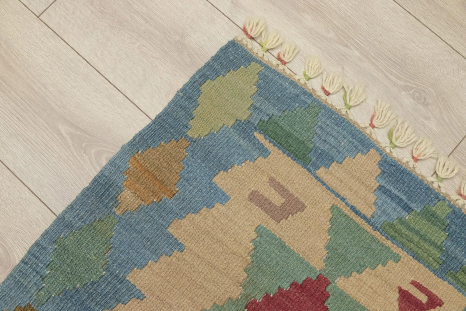 1960s Southwestern Soft Blue Hand Knotted Rug - 8