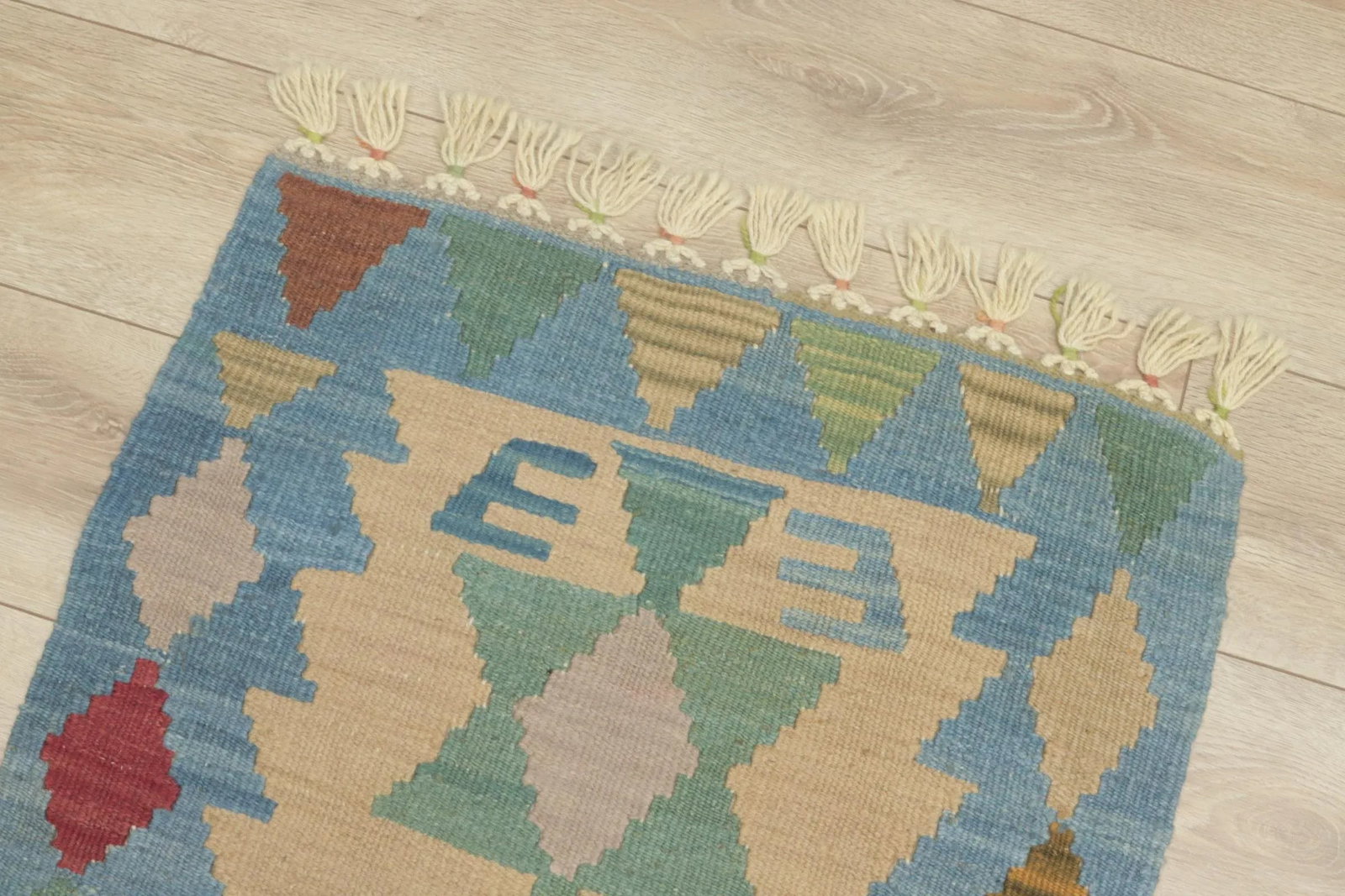 1960s Southwestern Soft Blue Hand Knotted Rug - 9