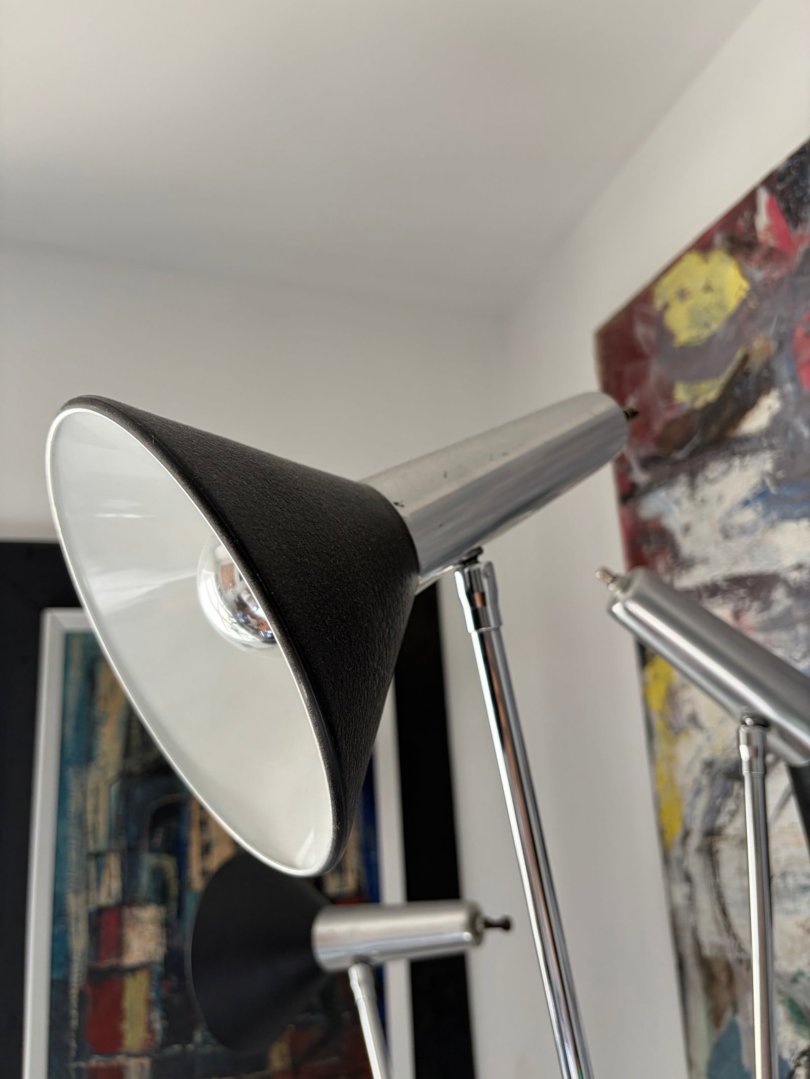 1970s Vintage Stilnovo Style Mid-Century Modern 3-Arm Adjustable Floor Lamp - 11