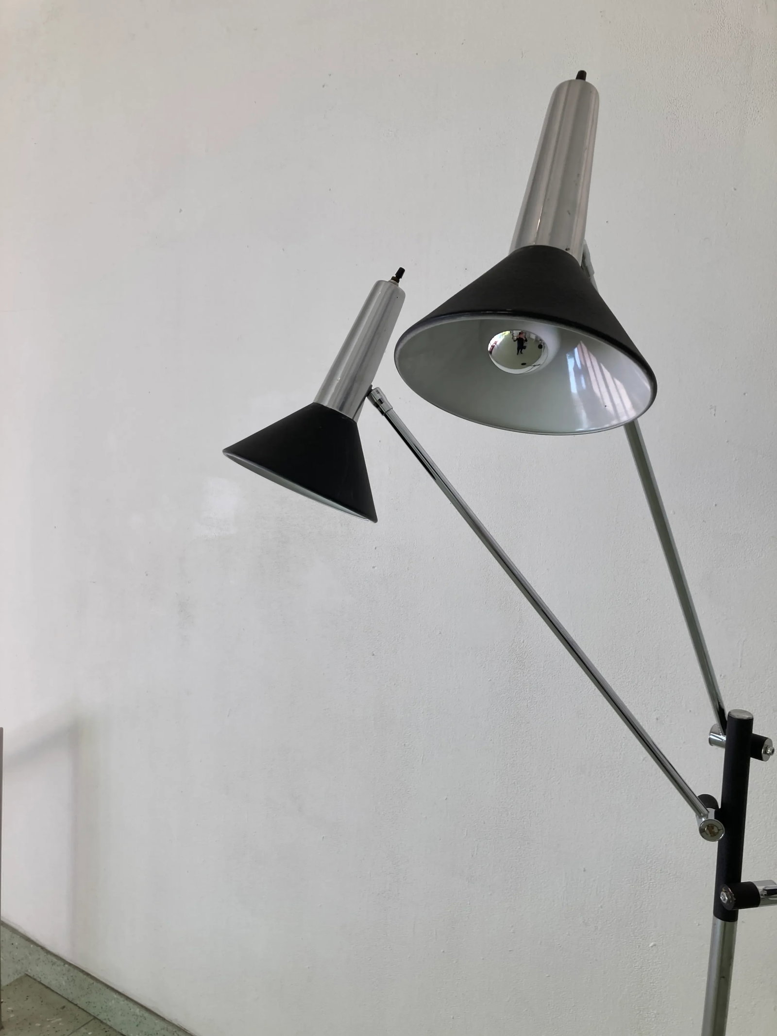 1970s Vintage Stilnovo Style Mid-Century Modern 3-Arm Adjustable Floor Lamp - 5