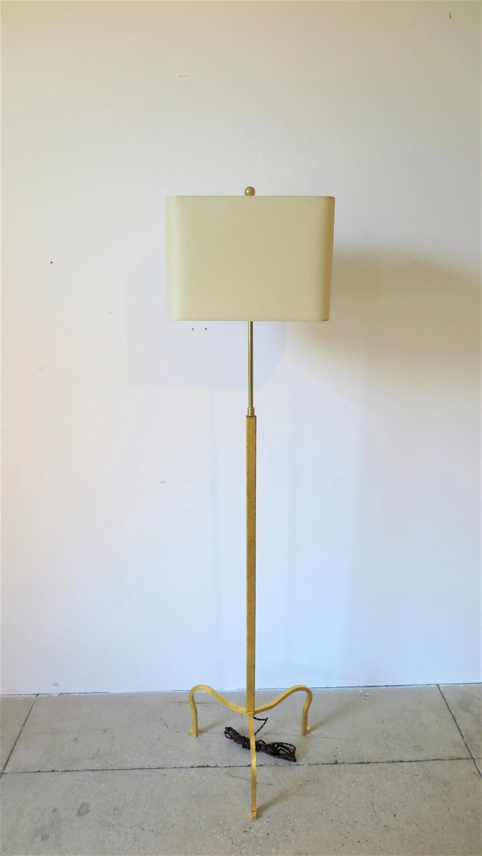 1970s Gilded Floor Lamp Attributed to Albert Hadley - 2