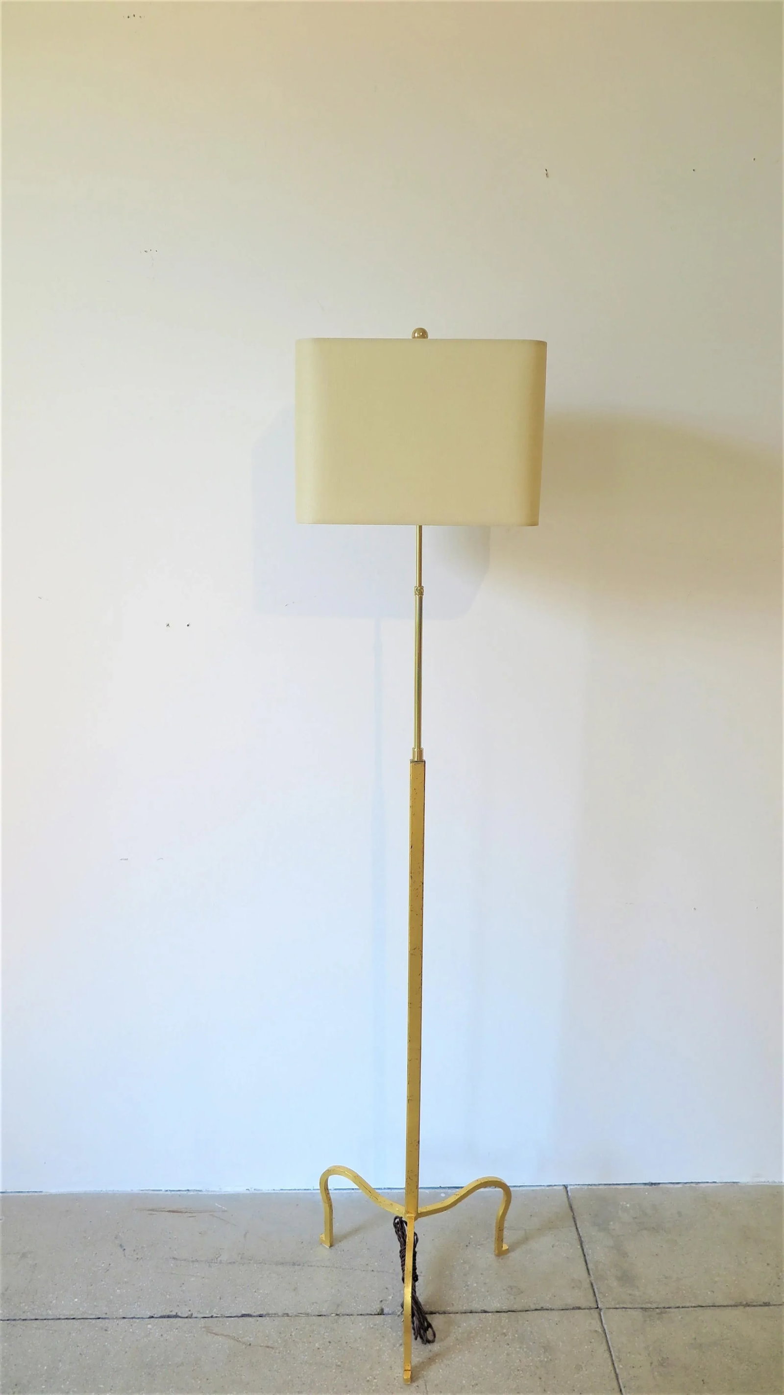 1970s Gilded Floor Lamp Attributed to Albert Hadley - 3