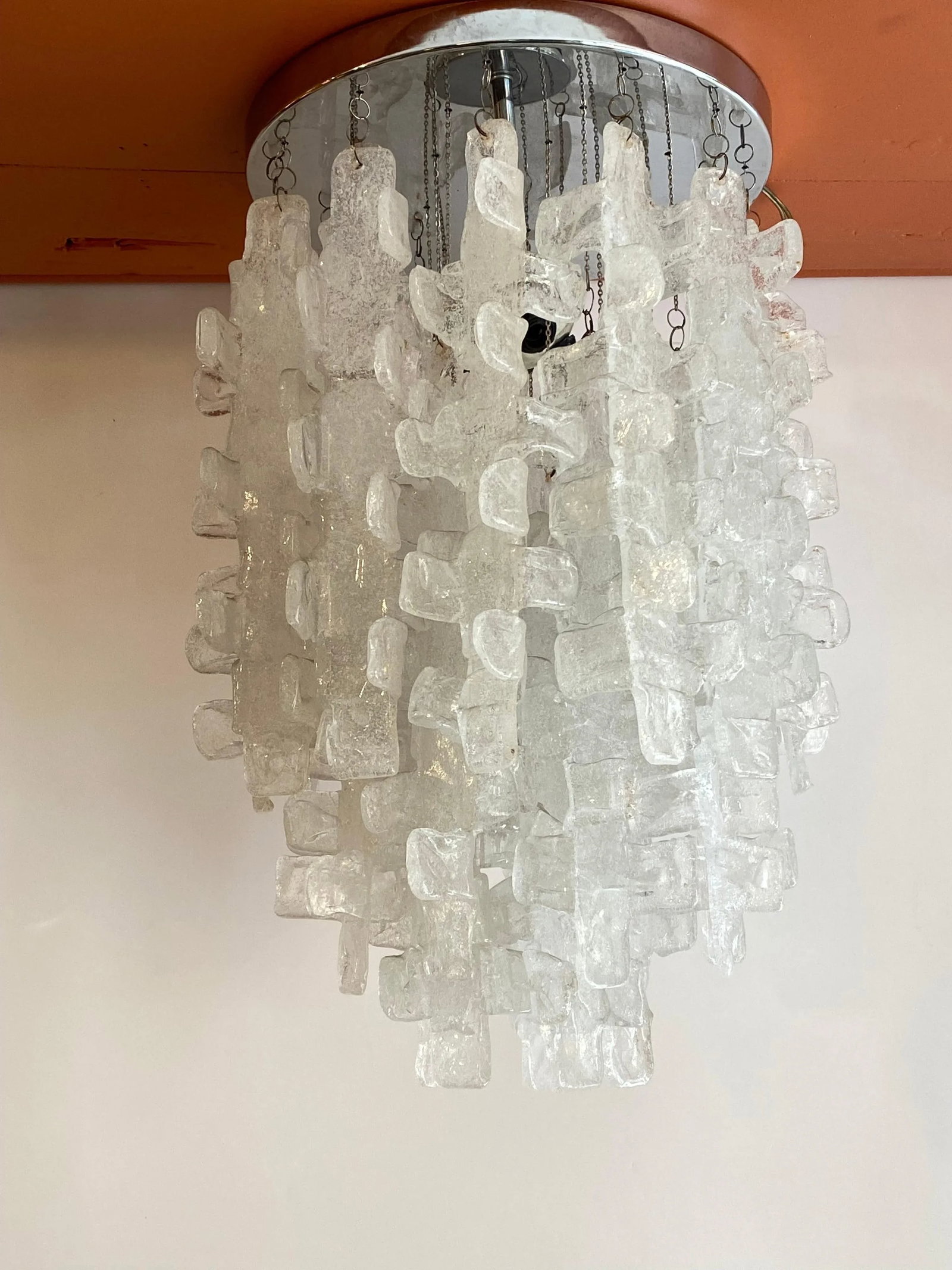 1970s Italian Fused Glass Chandelier - 2