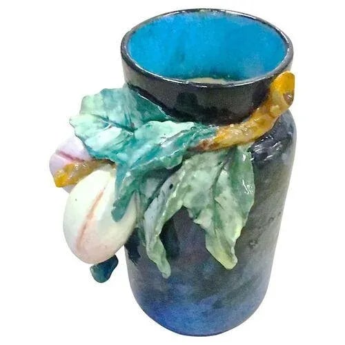 Antique French Edourd Gilles Majolica Vase - 2