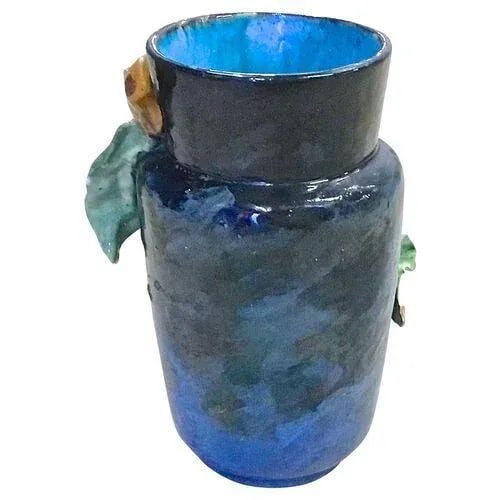 Antique French Edourd Gilles Majolica Vase - 3