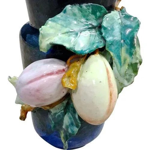 Antique French Edourd Gilles Majolica Vase - 4