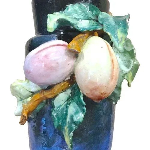 Antique French Edourd Gilles Majolica Vase - 5
