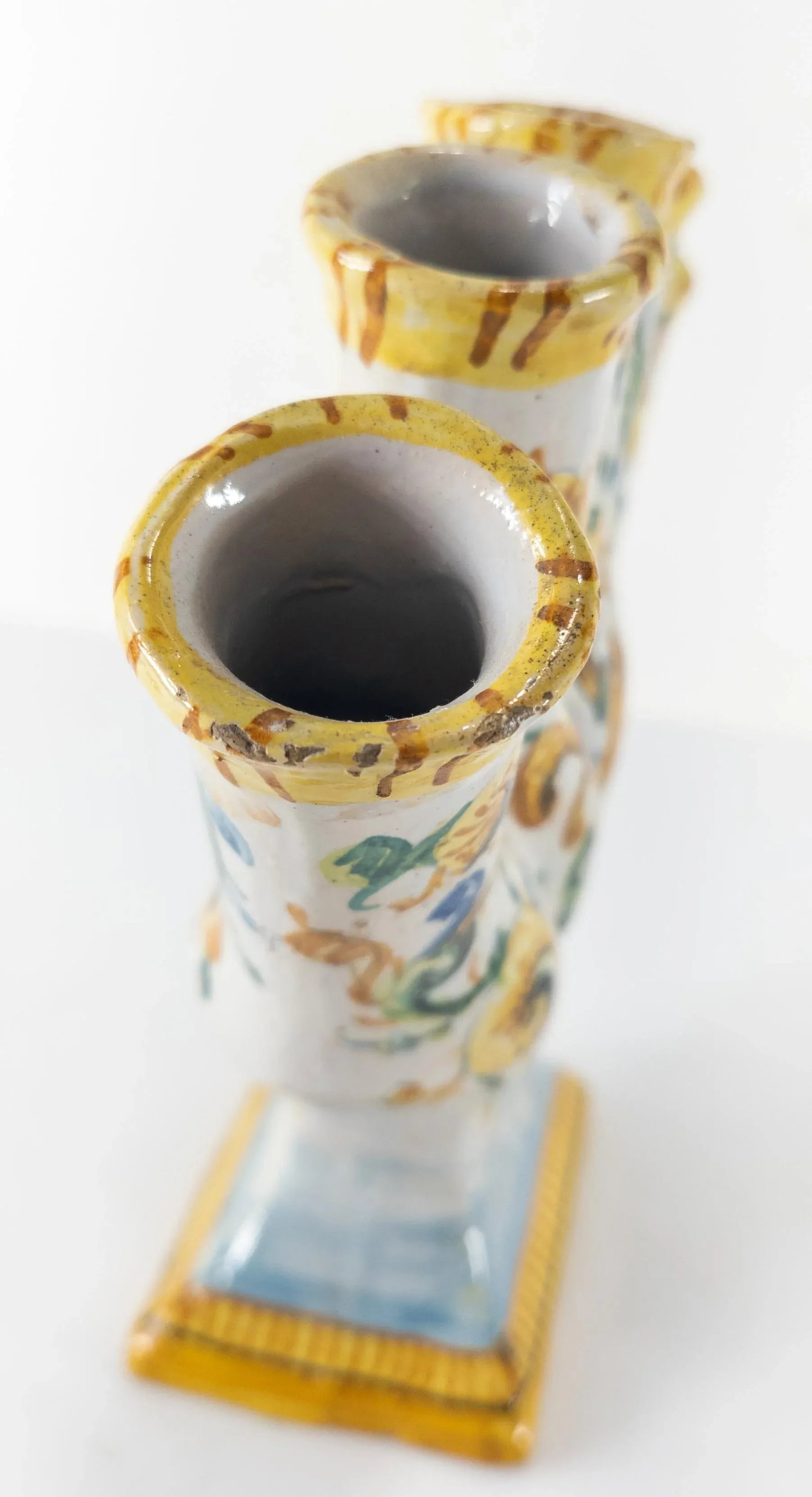 19th/20th Century European Majolica Maiolica Faience Tulipiere Flower Vase - 8