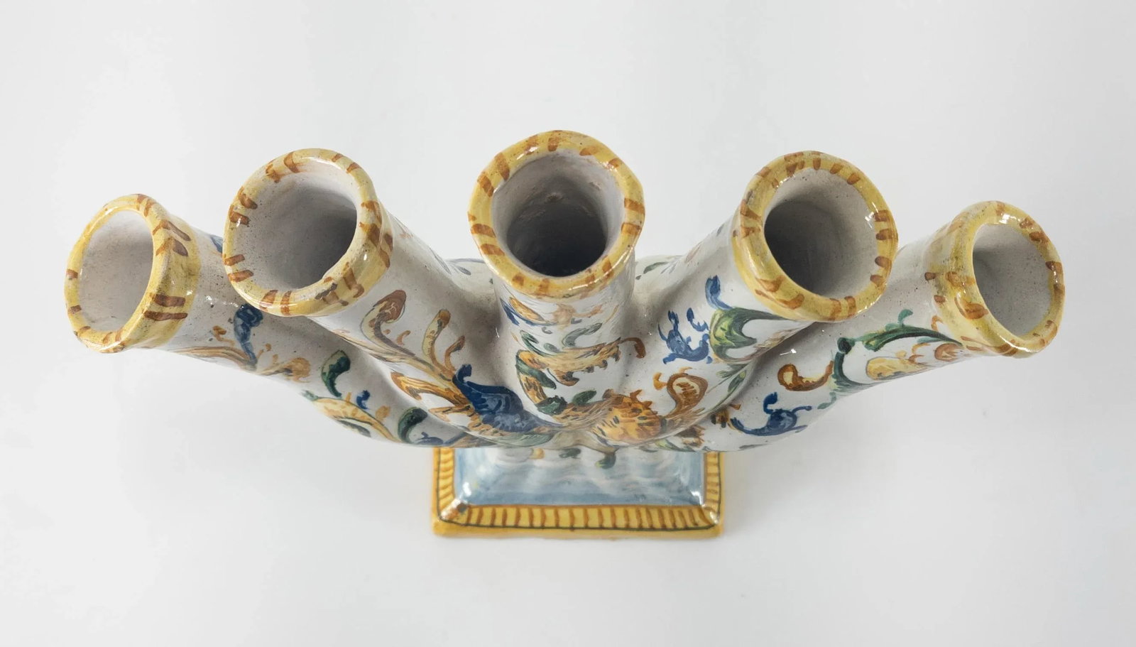 19th/20th Century European Majolica Maiolica Faience Tulipiere Flower Vase - 9