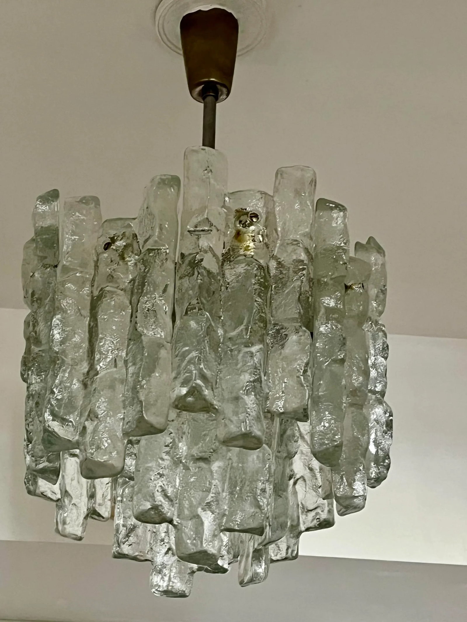 Vintage 1960s Kalmar Glass Chandelier - 2
