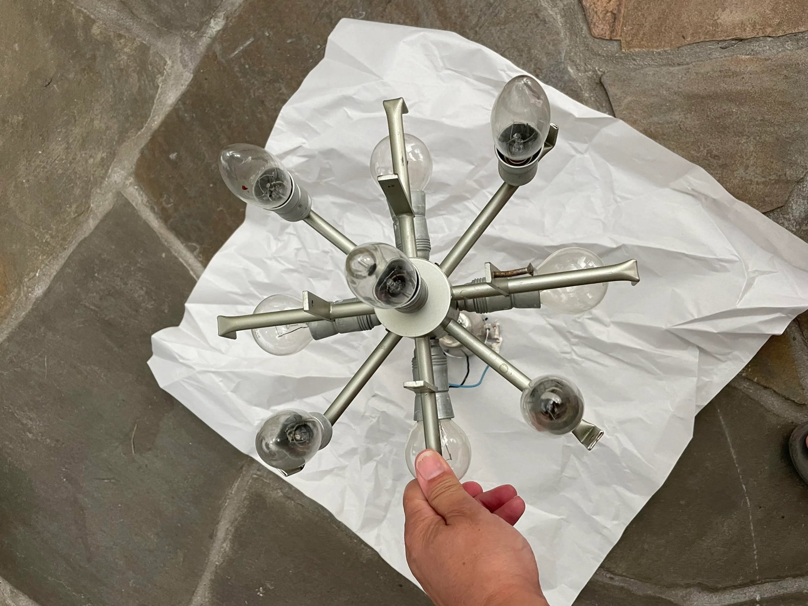 Vintage 1960s Kalmar Glass Chandelier - 6