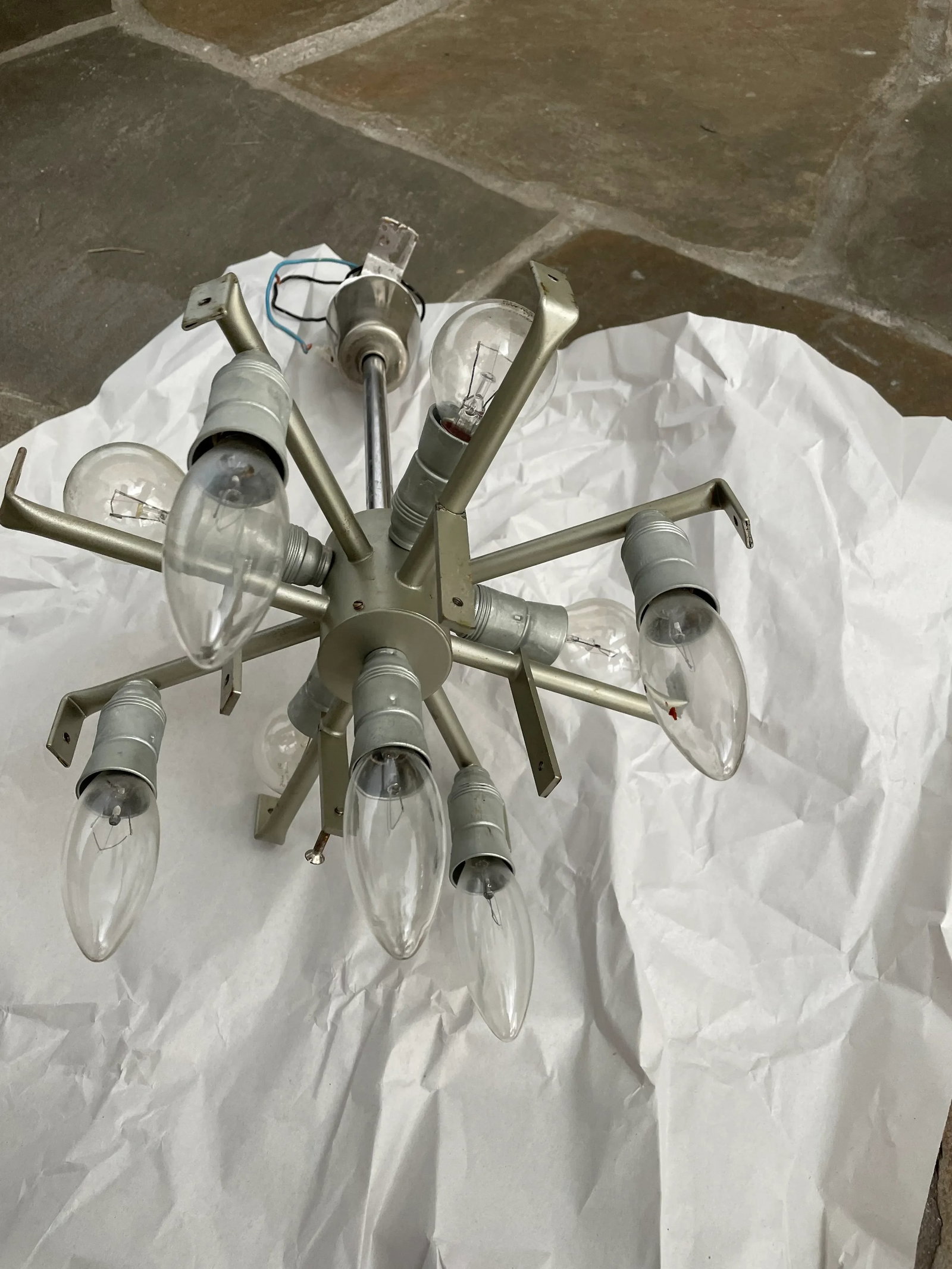 Vintage 1960s Kalmar Glass Chandelier - 8