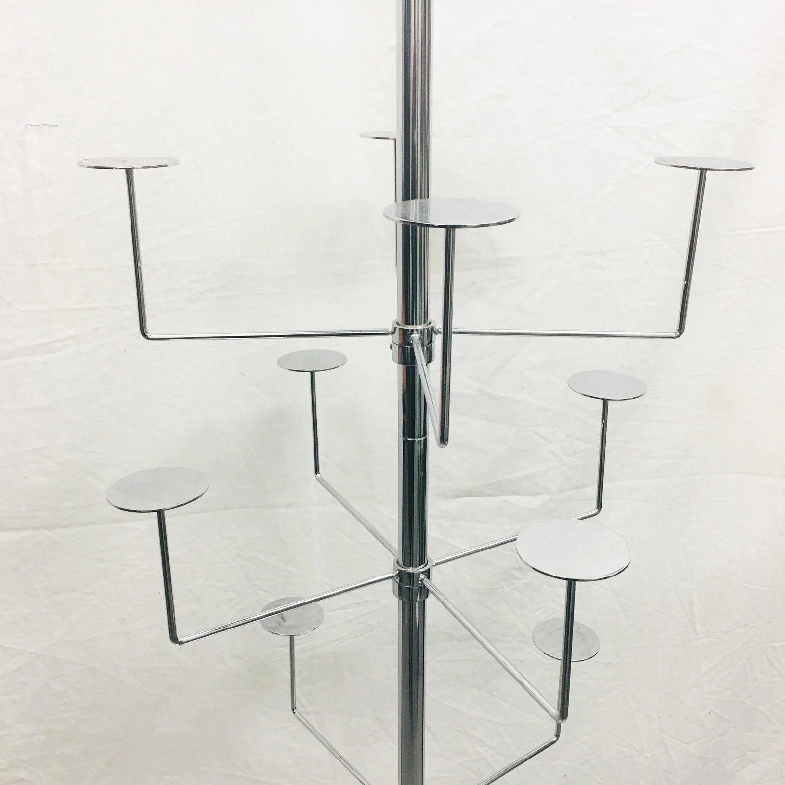 1970s Chrome Hat Display Tower - 3