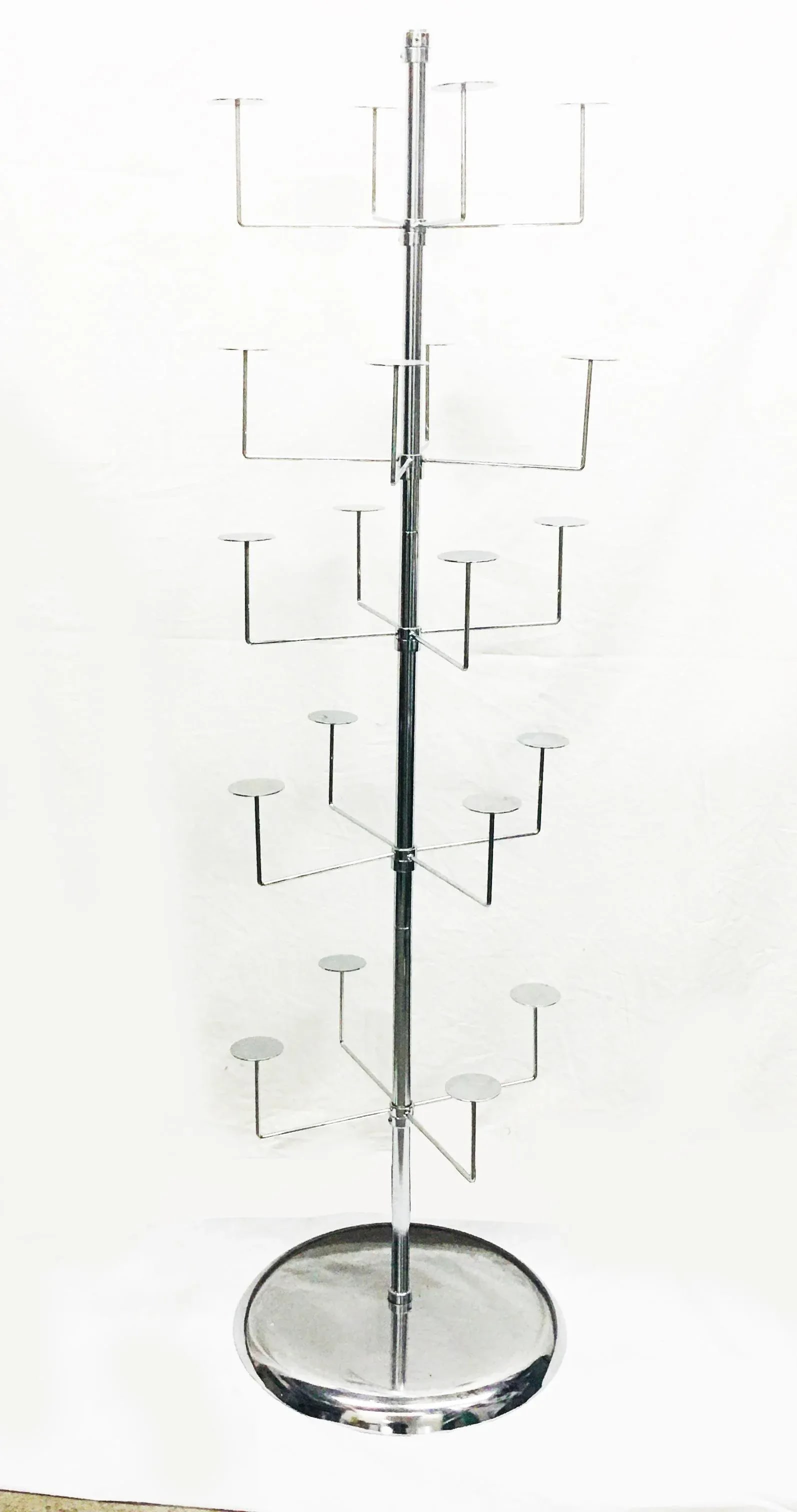 1970s Chrome Hat Display Tower - 4