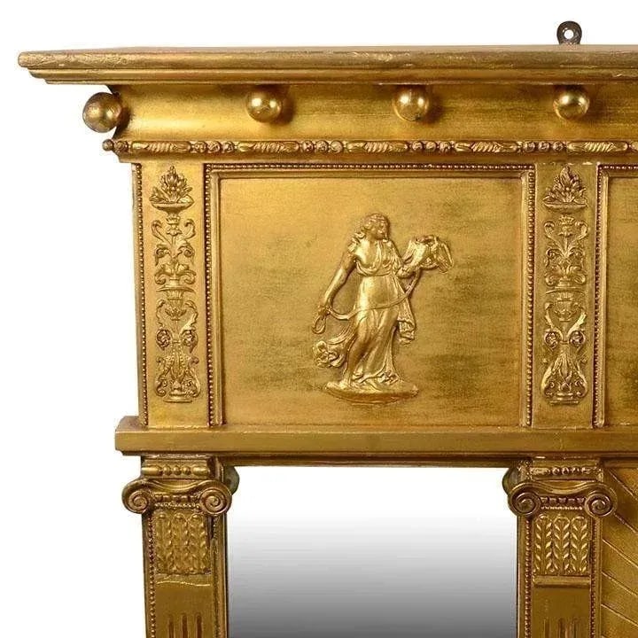 Late 19th Century Carved Gilt Wood Overmantel Mirror - 2