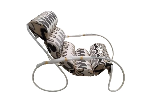 MCM - Walter Lamb Style Outdoor Steel Lounge Chair - 11
