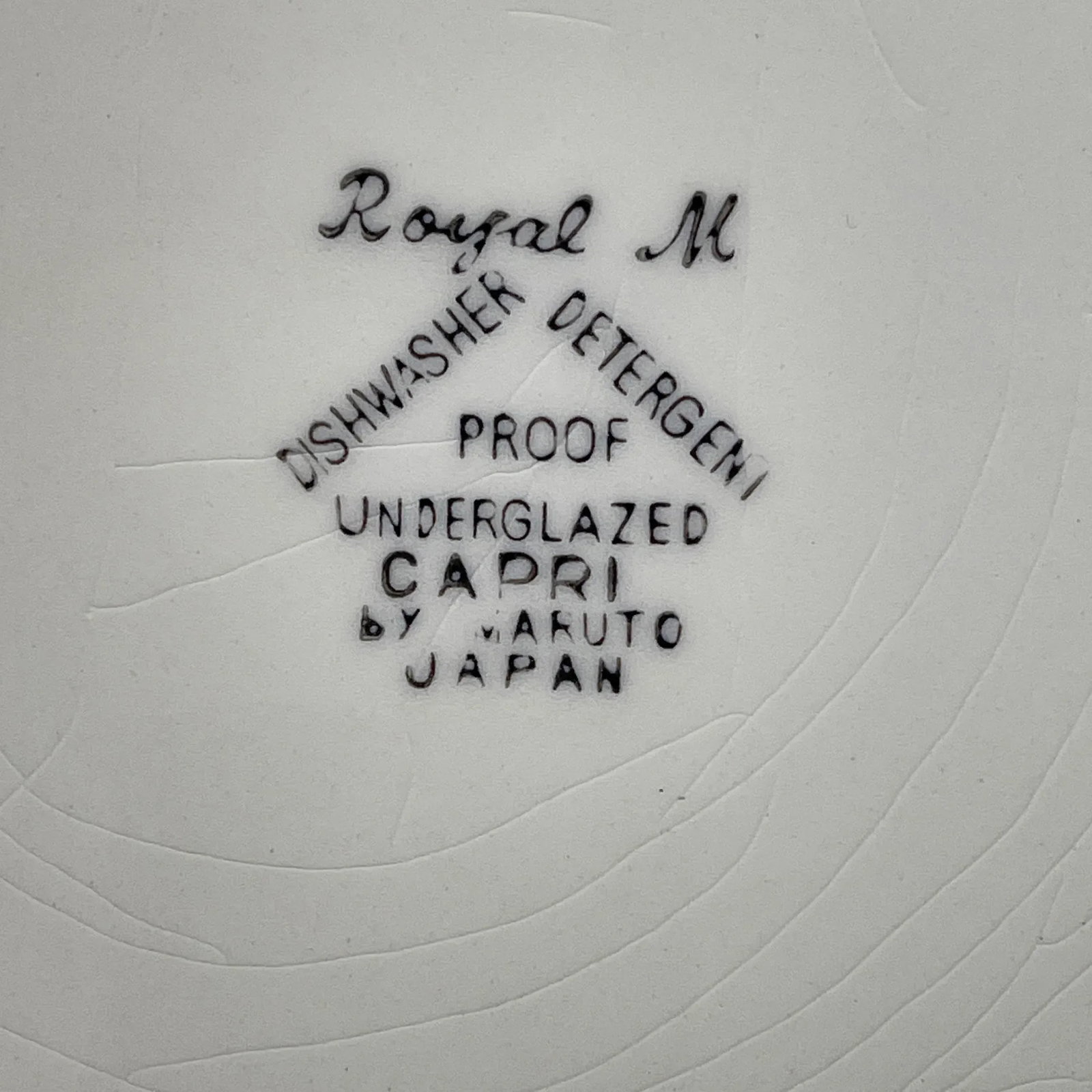 Vintage 1970s Japanese Maruto Royal M Capri Dinner Plates- Set of 10 - 10