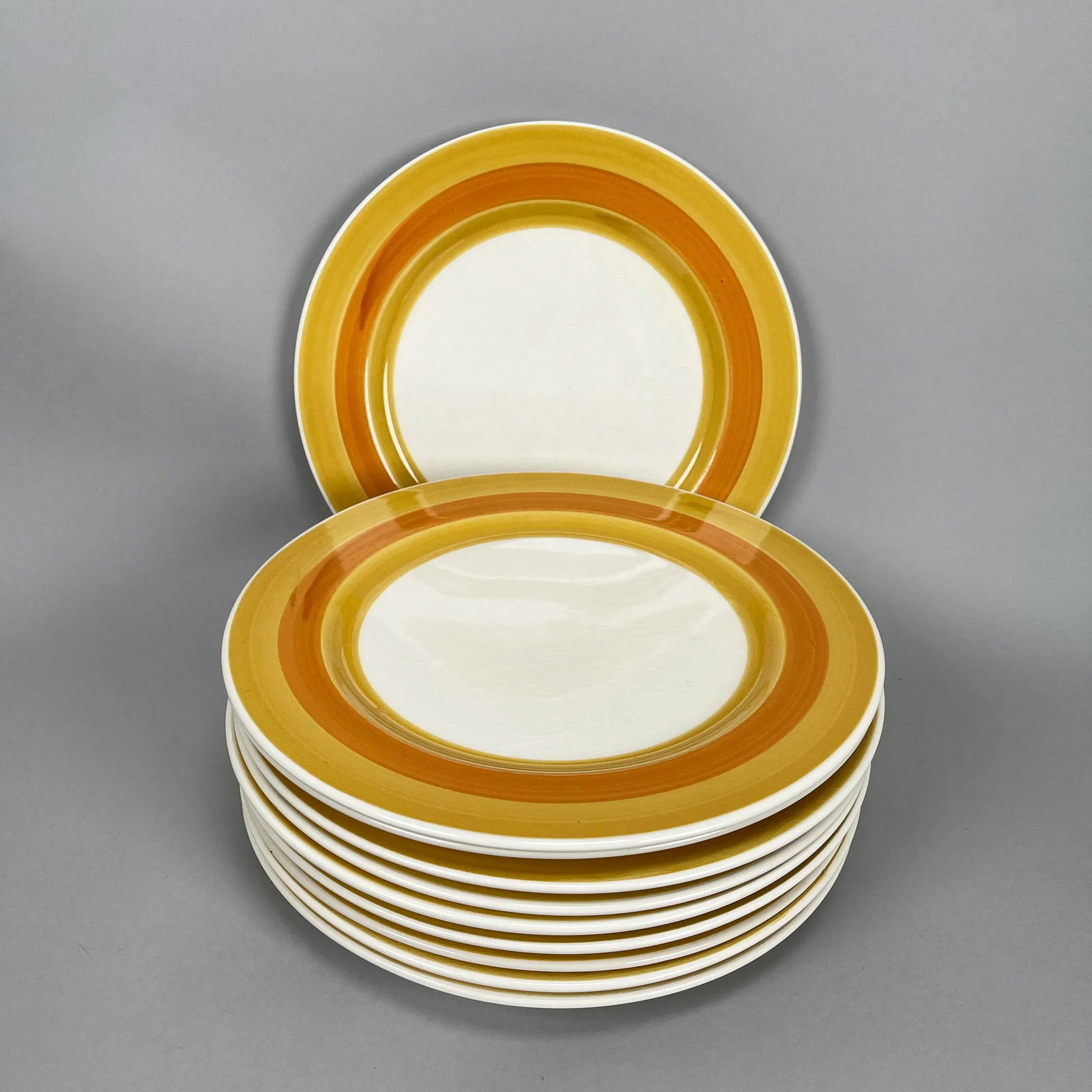 Vintage 1970s Japanese Maruto Royal M Capri Dinner Plates- Set of 10 - 13