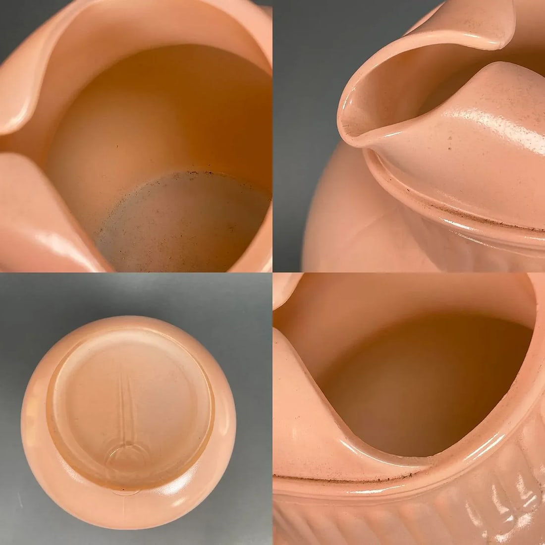 Vintage 1950s Mid-Century Anchor Hocking Ball Tilt Pastel Pitcher & Glasses Set- 7 Pieces - 10