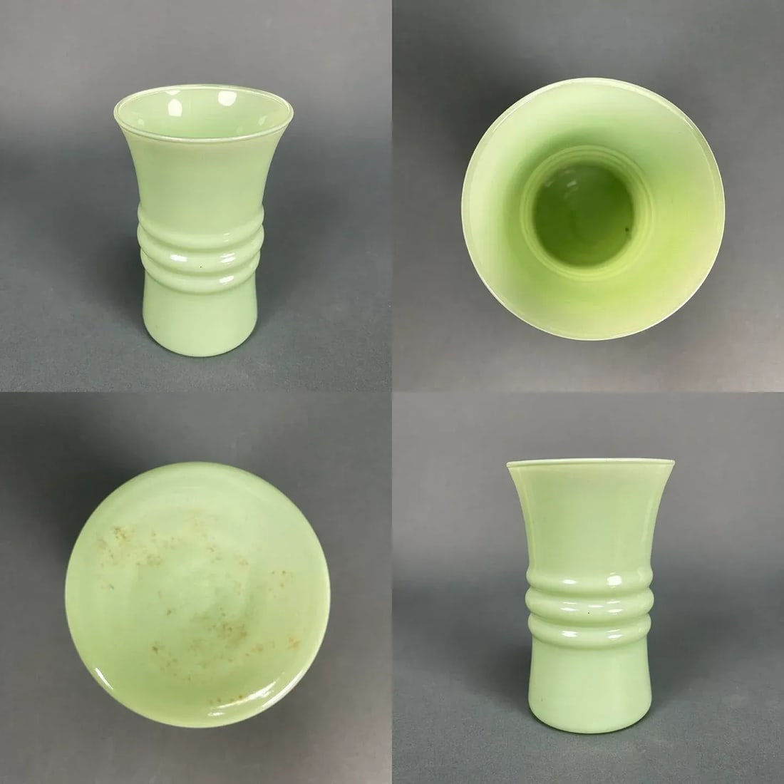 Vintage 1950s Mid-Century Anchor Hocking Ball Tilt Pastel Pitcher & Glasses Set- 7 Pieces - 7