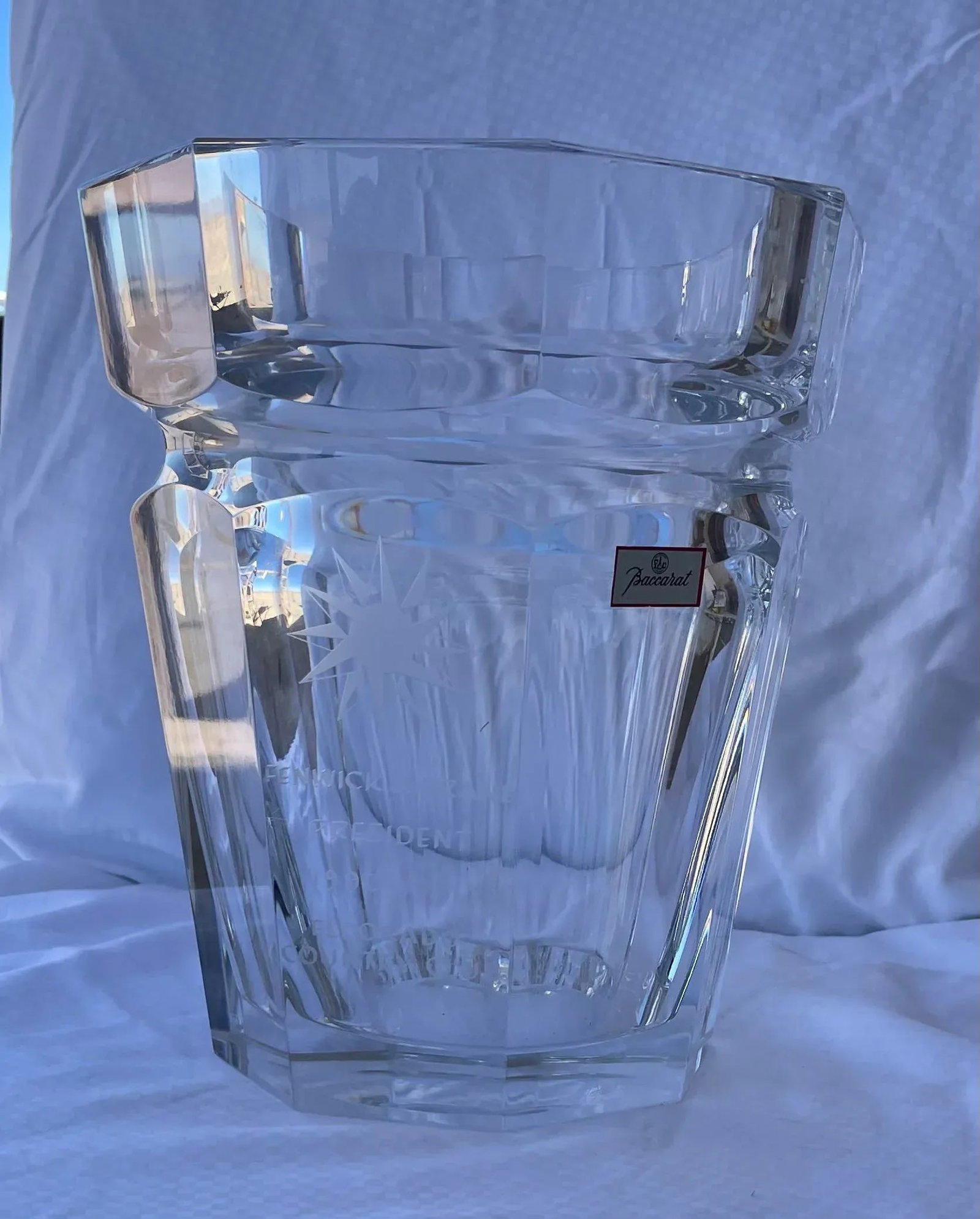 1990s Baccarat Crystal Moulin Rouge Harcourt Champagne Cooler/Ice Bucket - 4
