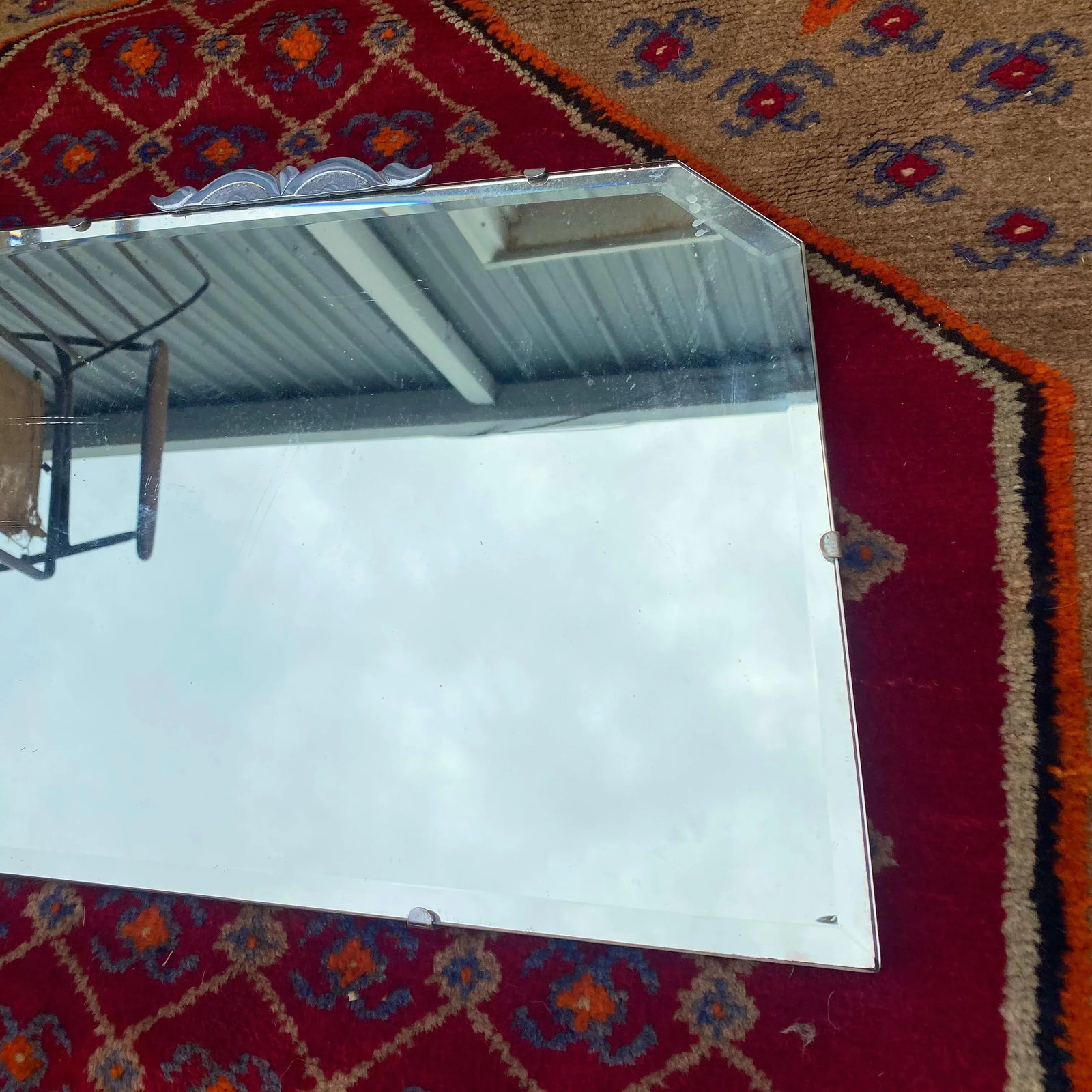 Art Deco Frameless Mirror - 4