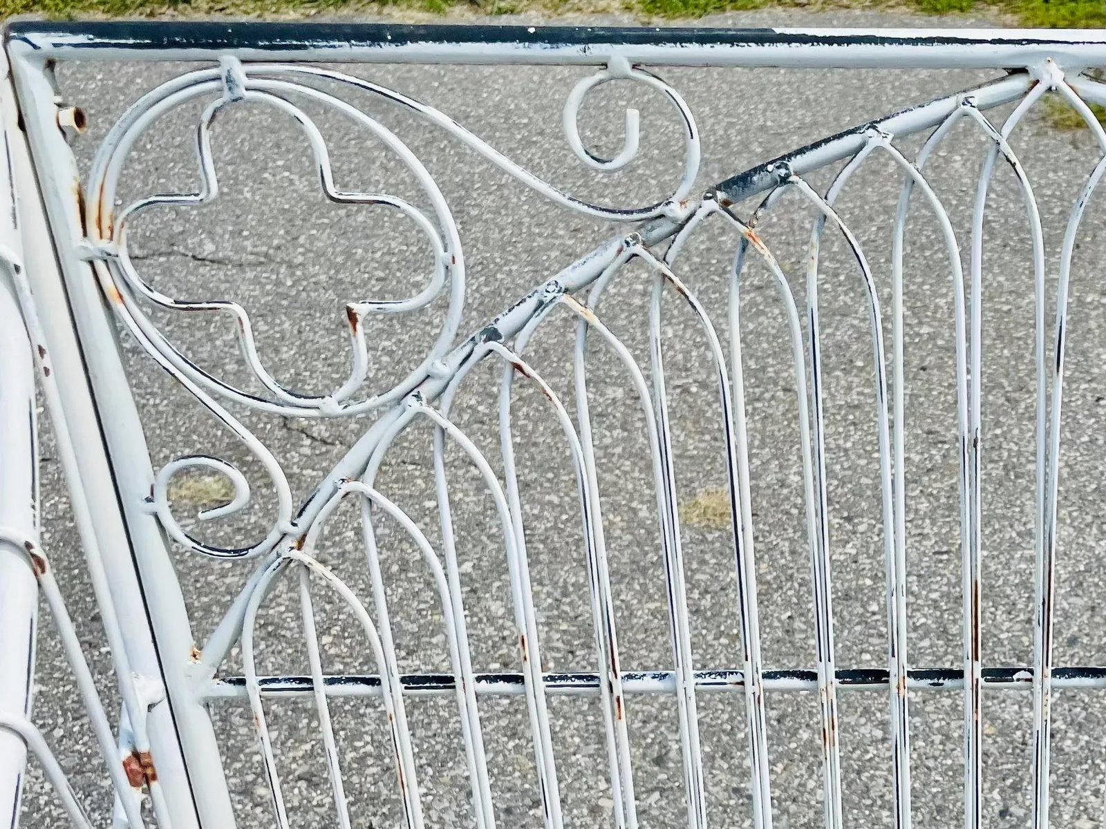 Vintage Wrought Iron Patio Furniture a Pair of Chairs - 10