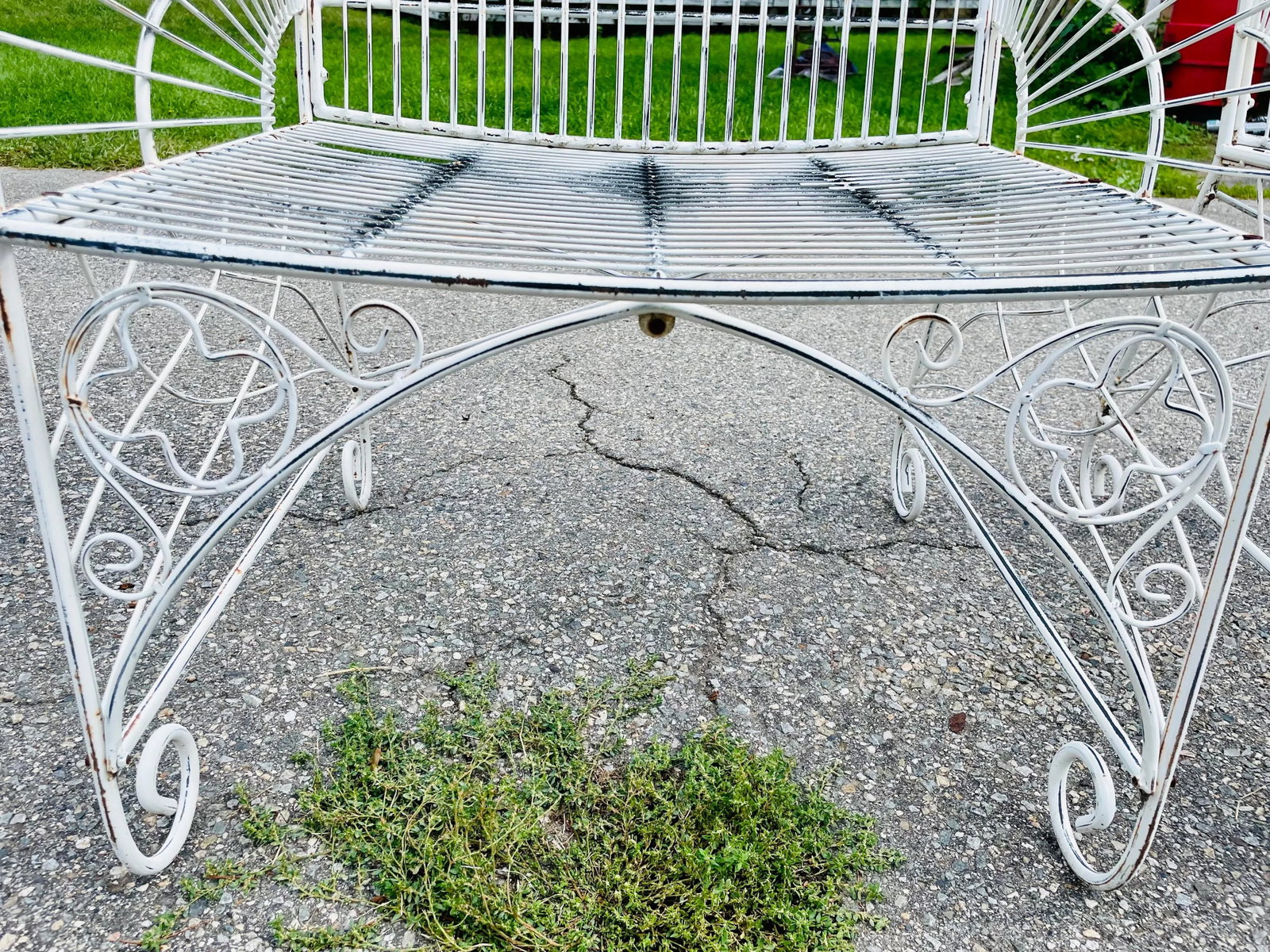 Vintage Wrought Iron Patio Furniture a Pair of Chairs - 11