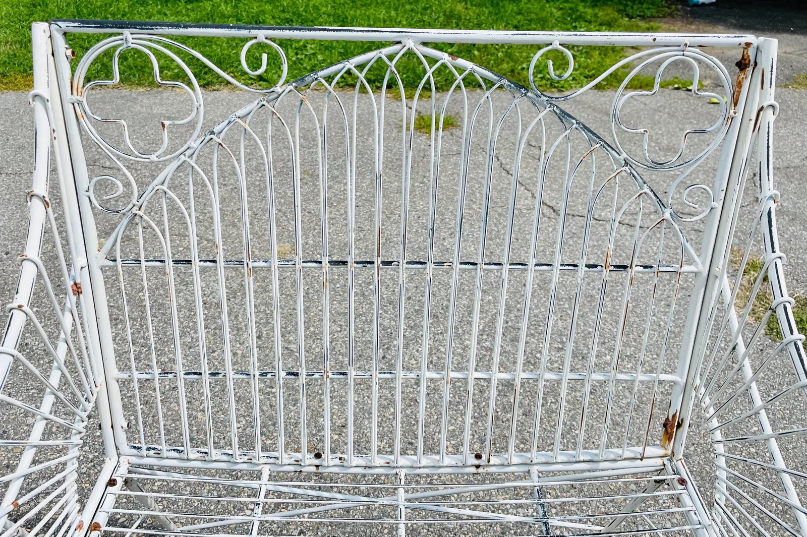 Vintage Wrought Iron Patio Furniture a Pair of Chairs - 12