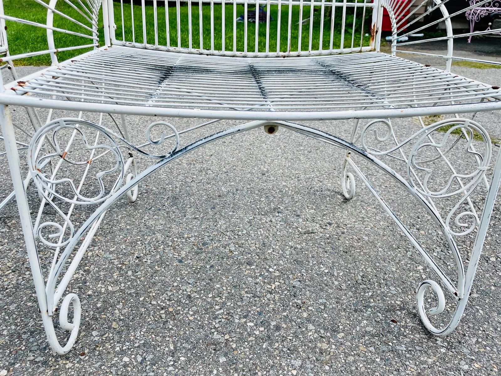 Vintage Wrought Iron Patio Furniture a Pair of Chairs - 5