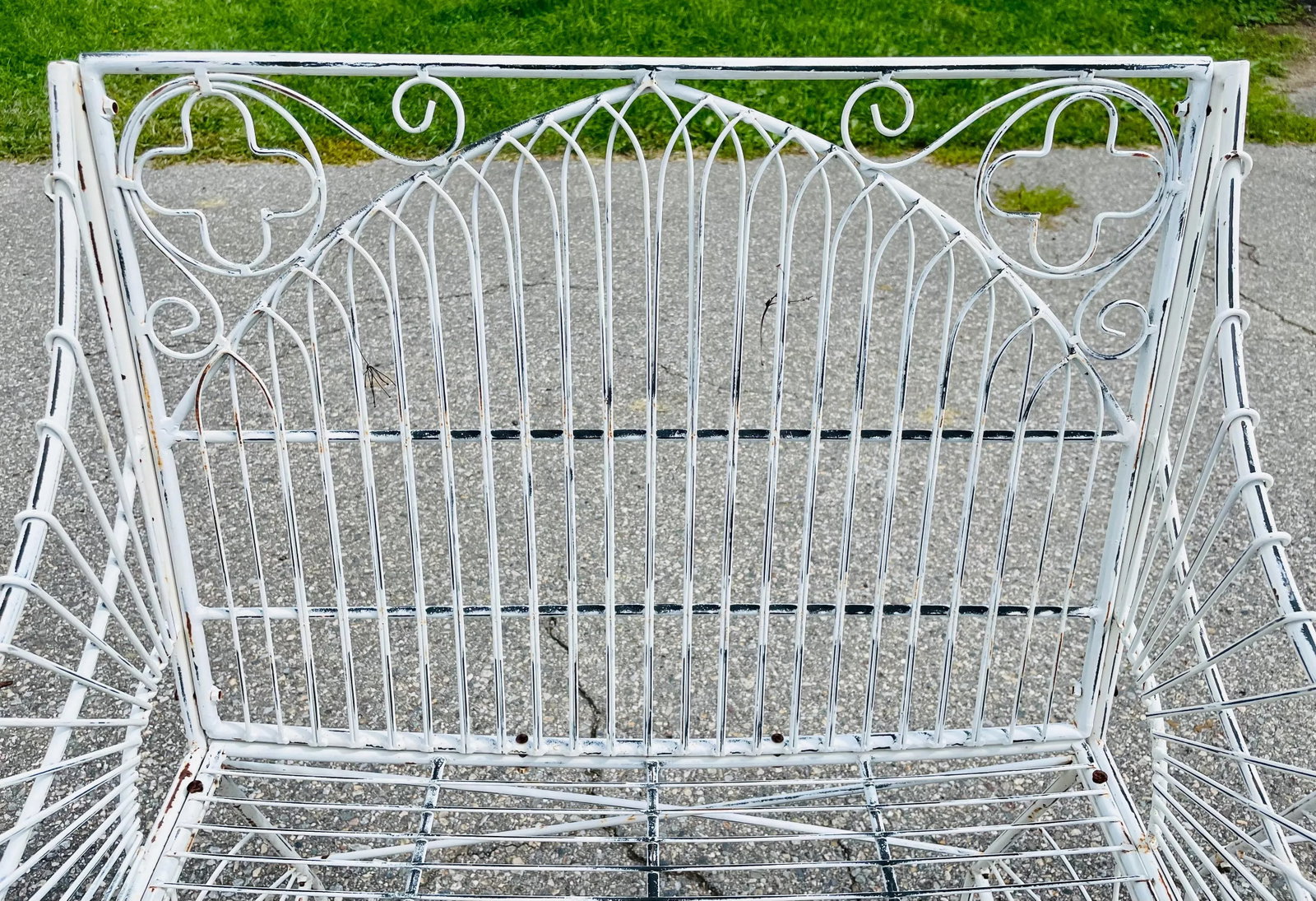 Vintage Wrought Iron Patio Furniture a Pair of Chairs - 9