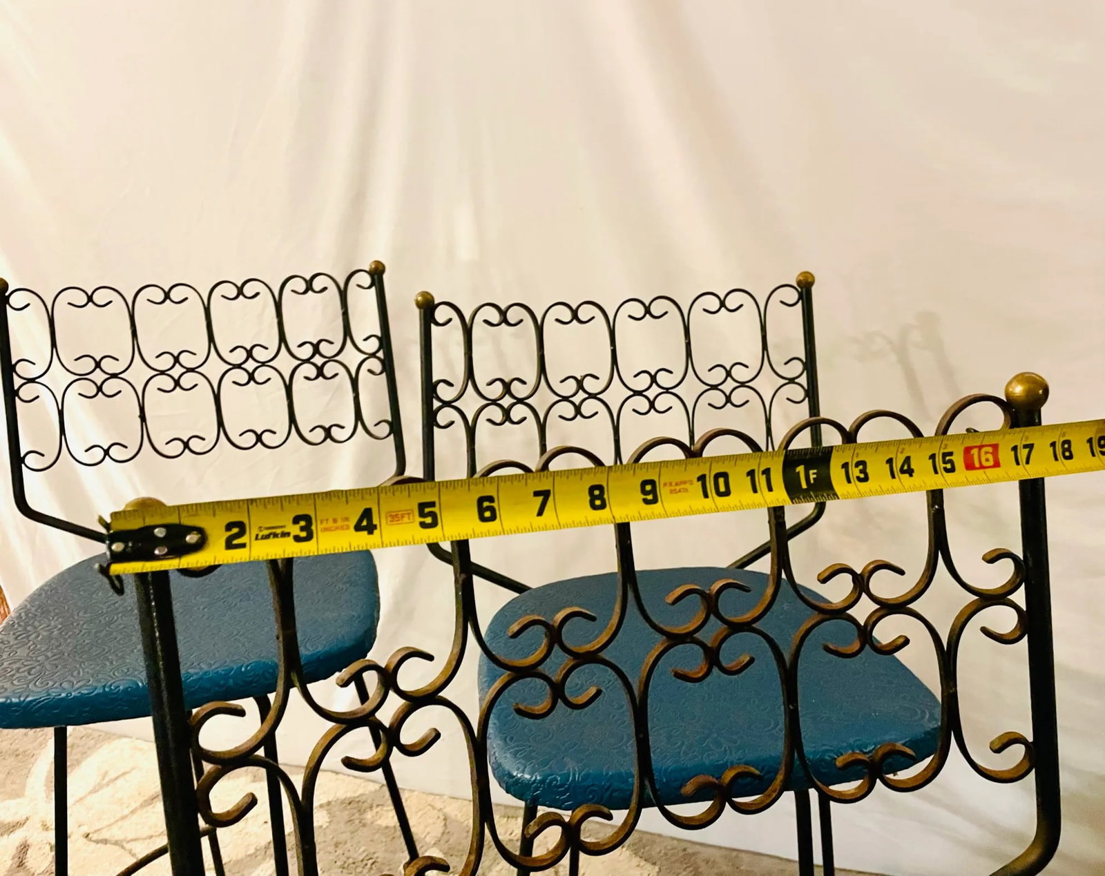 Vintage Wrought Iron Outdoor Patio Chairs - 8