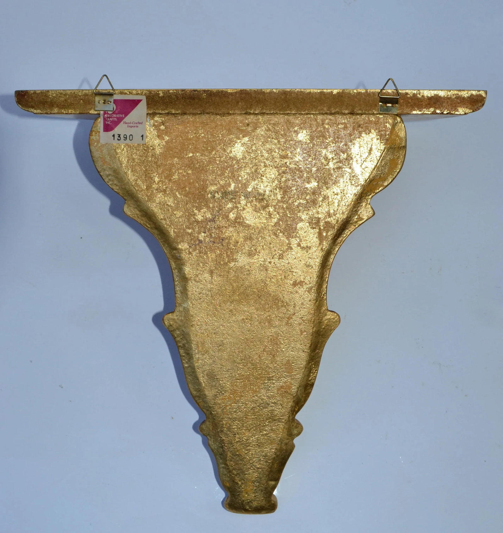 Pair Italian Florentine Vintage Hand Carved Giltwood Wall Shelf Brackets 1970 - 11