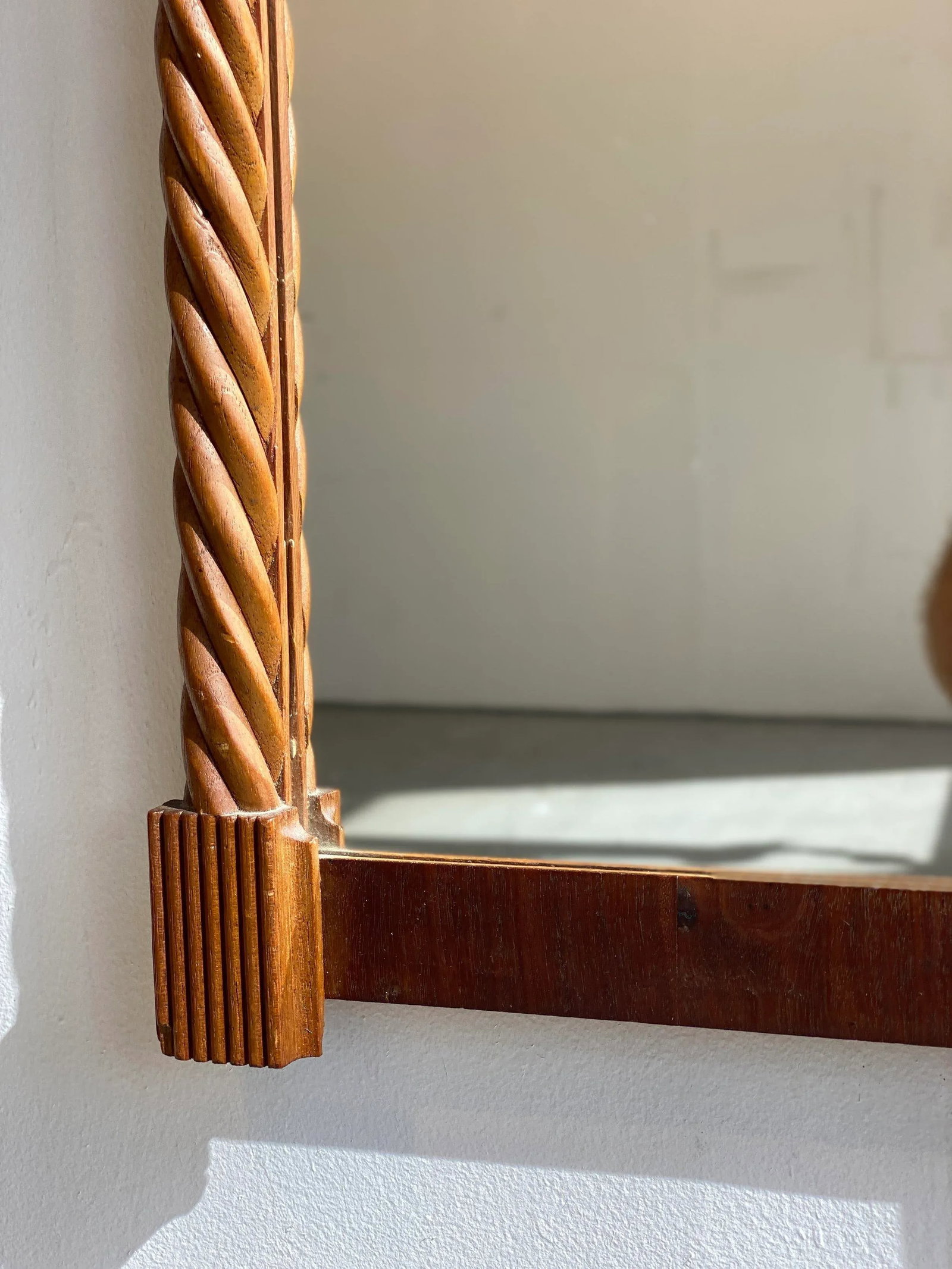 Antique Federal Mirror With Barley Twist Columns, Early-Mid 19th Century - 9