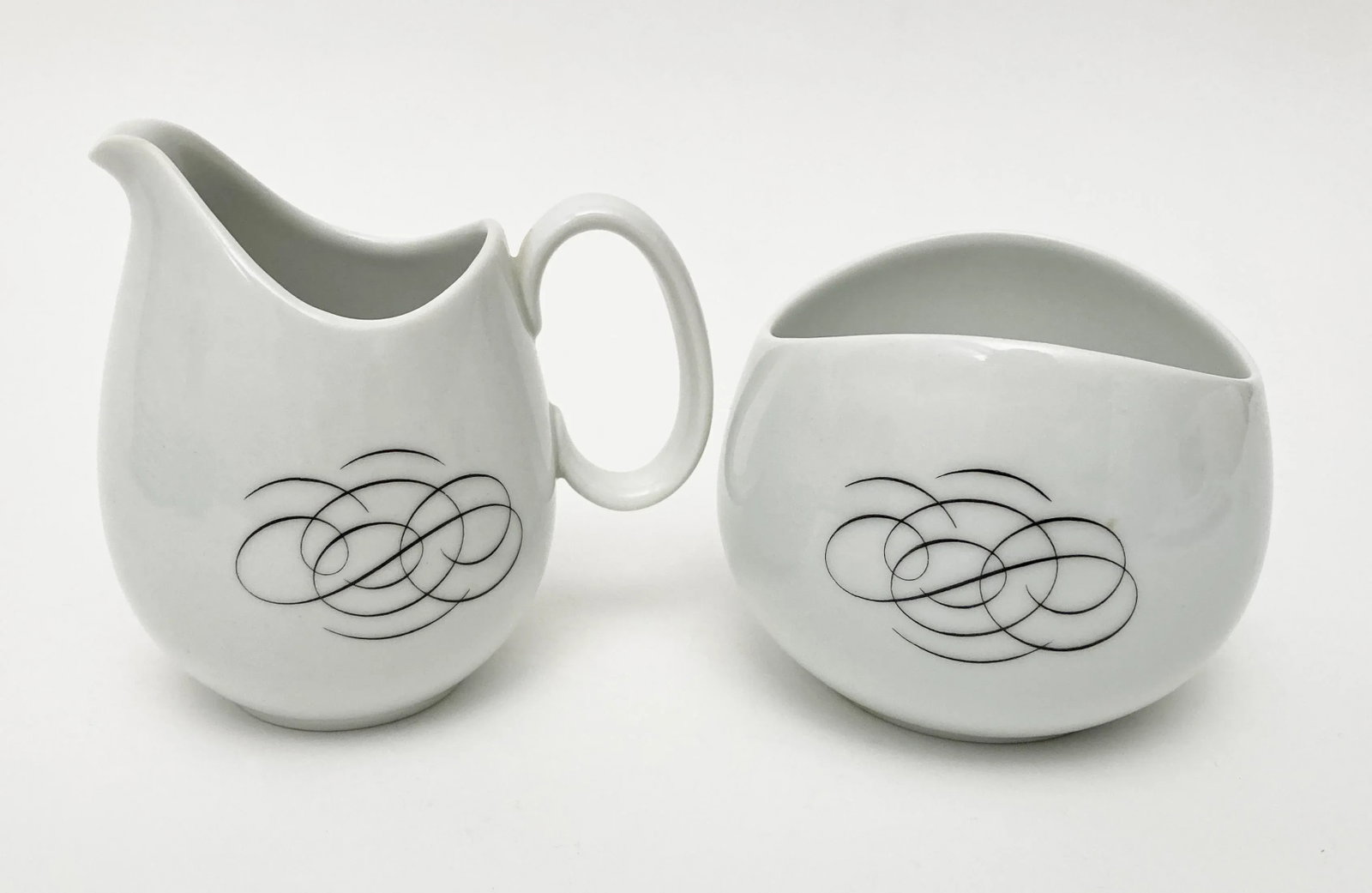 Mid Century Modern, Black and White, Rosenthal "Script" and "Charcoal" China Set by Raymond Loewy- 3 - 3