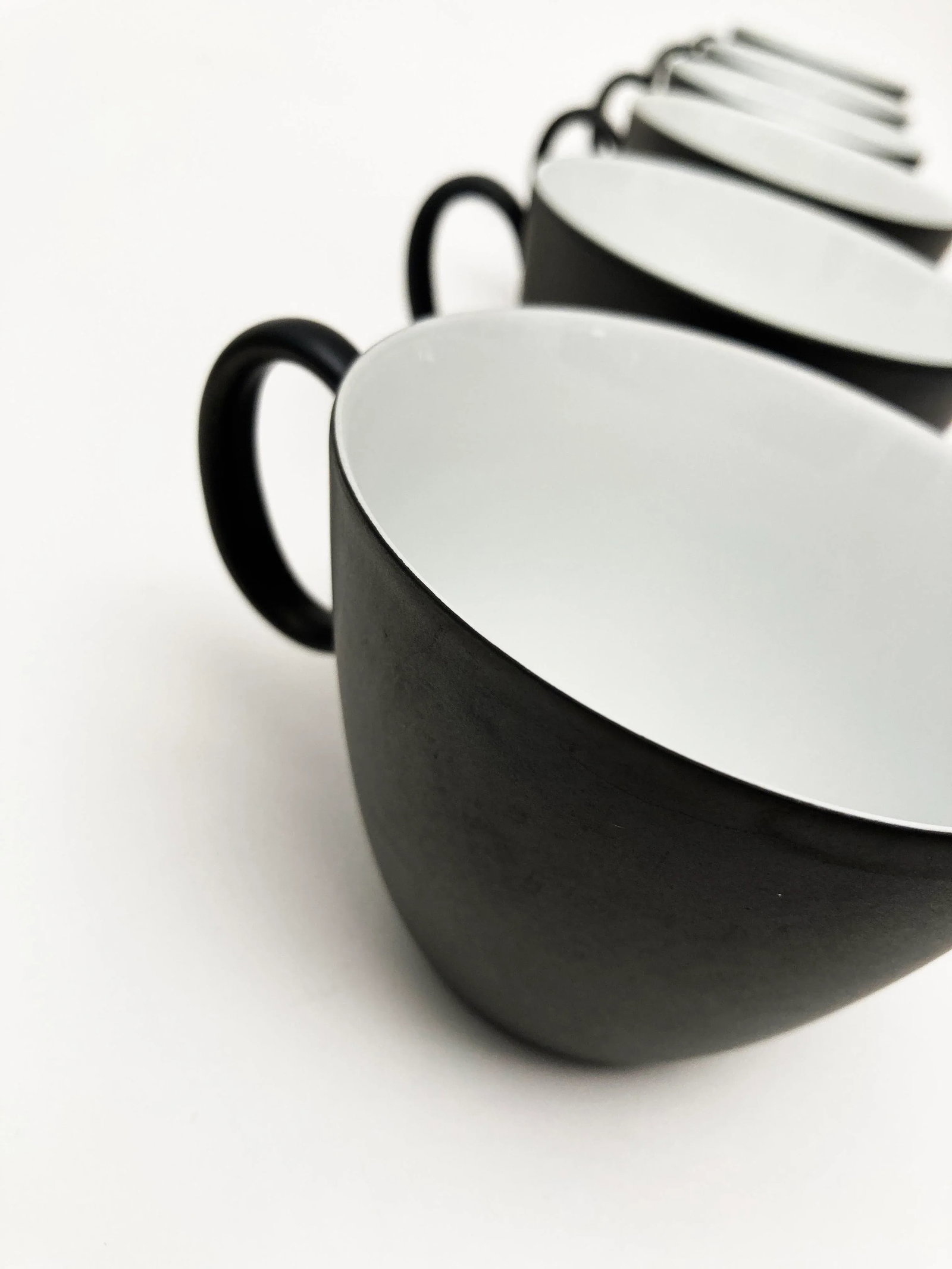 Mid Century Modern, Black and White, Rosenthal "Script" and "Charcoal" China Set by Raymond Loewy- 3 - 5