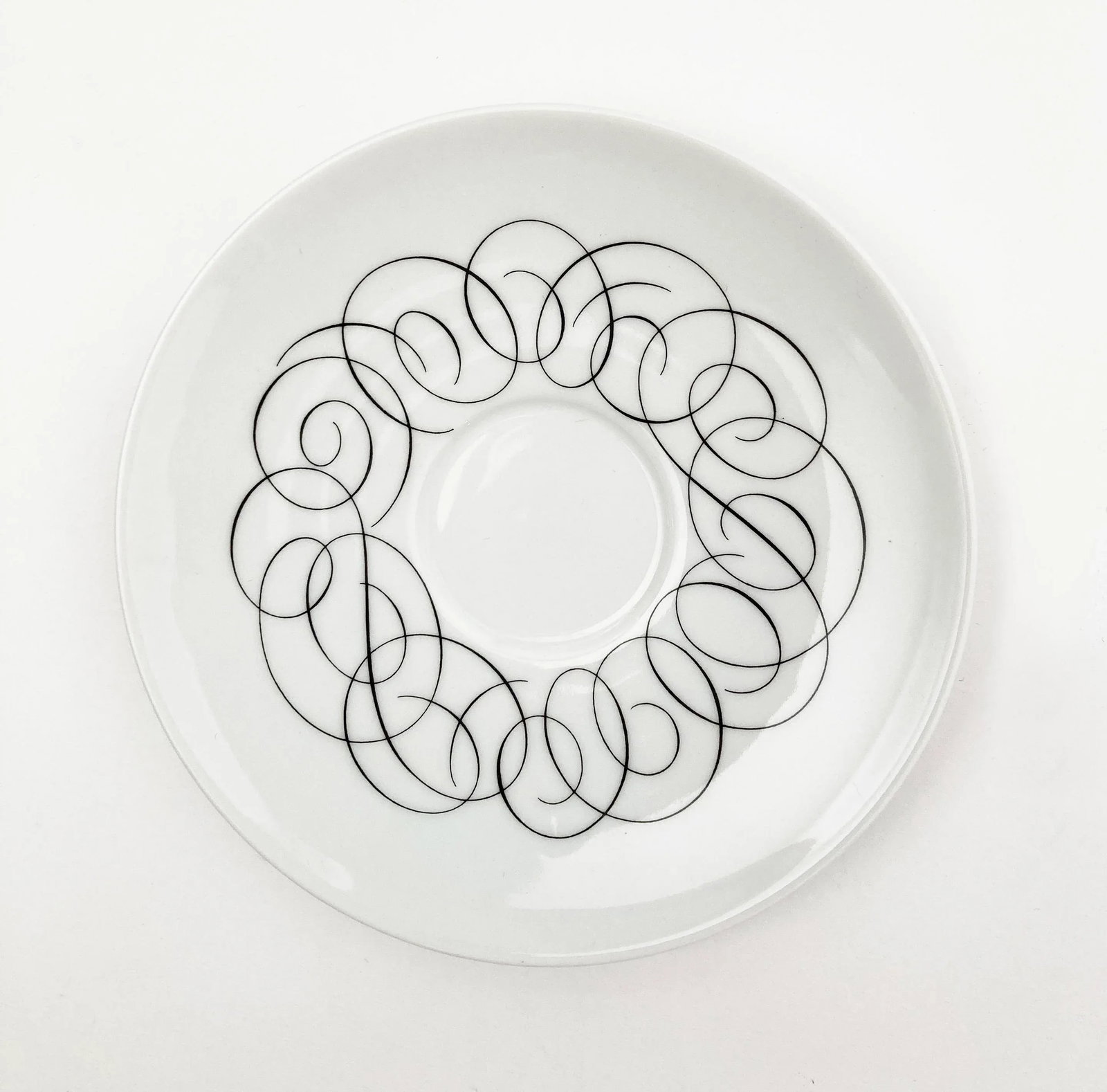 Mid Century Modern, Black and White, Rosenthal "Script" and "Charcoal" China Set by Raymond Loewy- 3 - 7