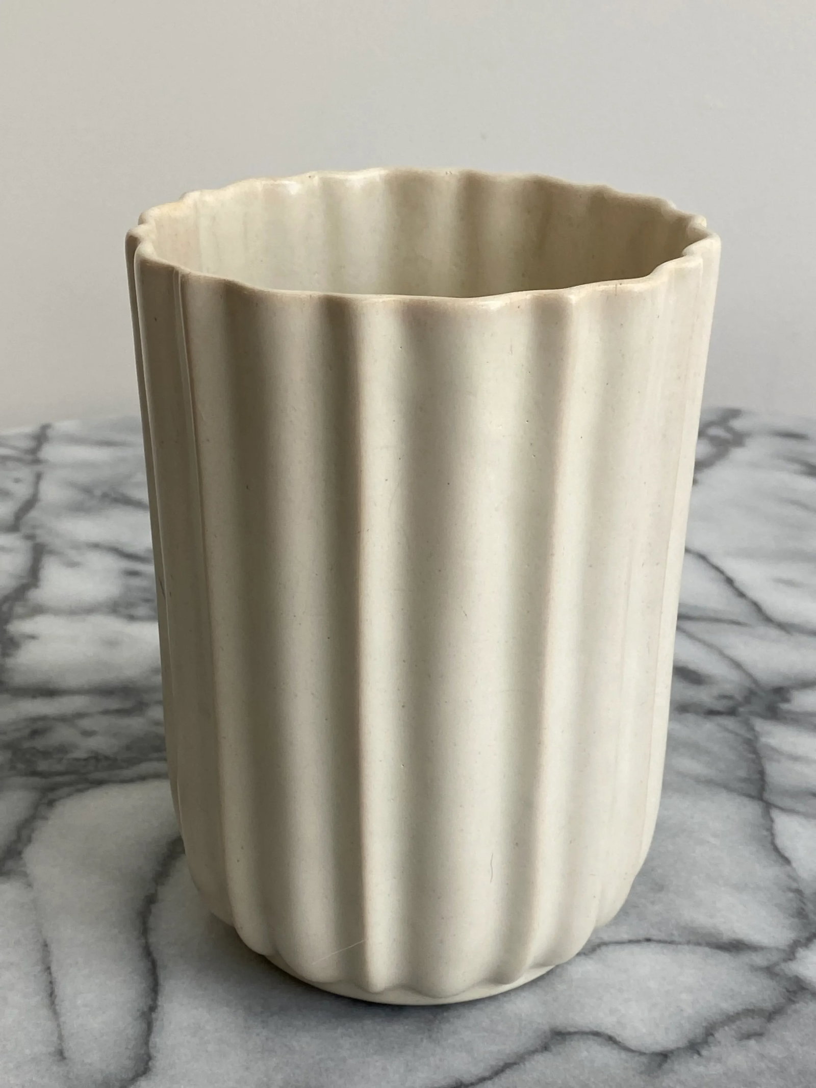 Modern Matte White Ceramic Vase - 2