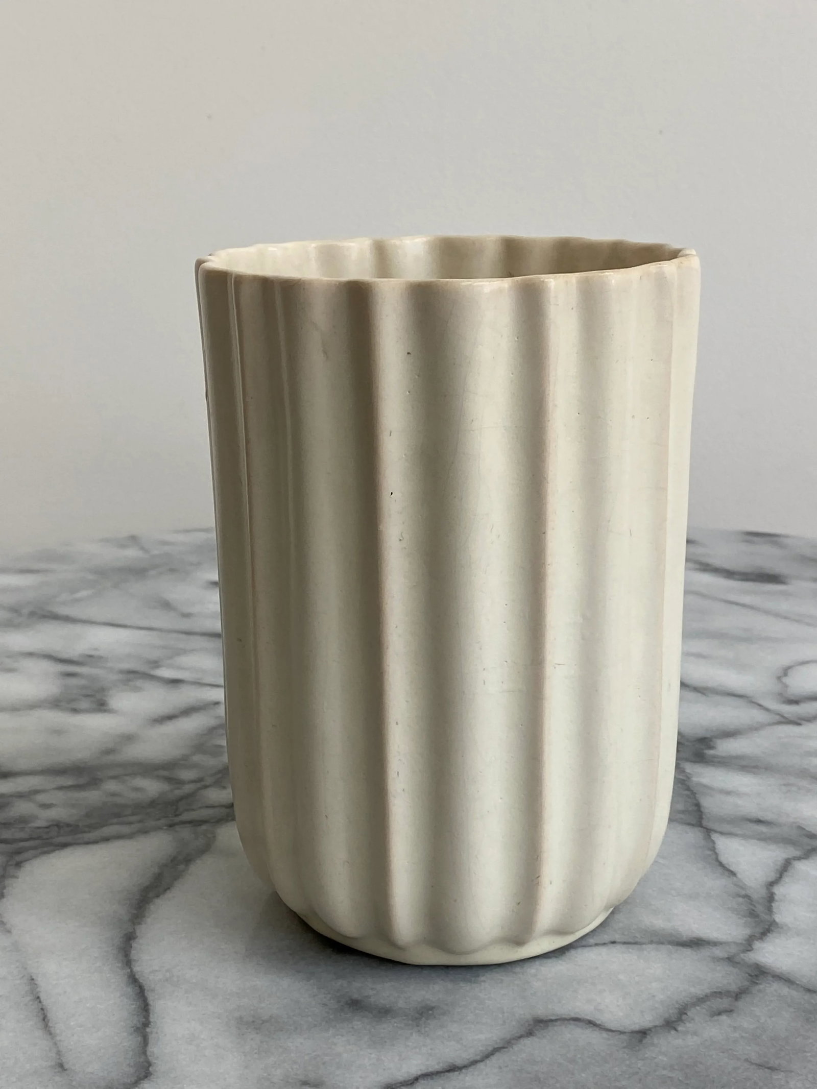 Modern Matte White Ceramic Vase - 3