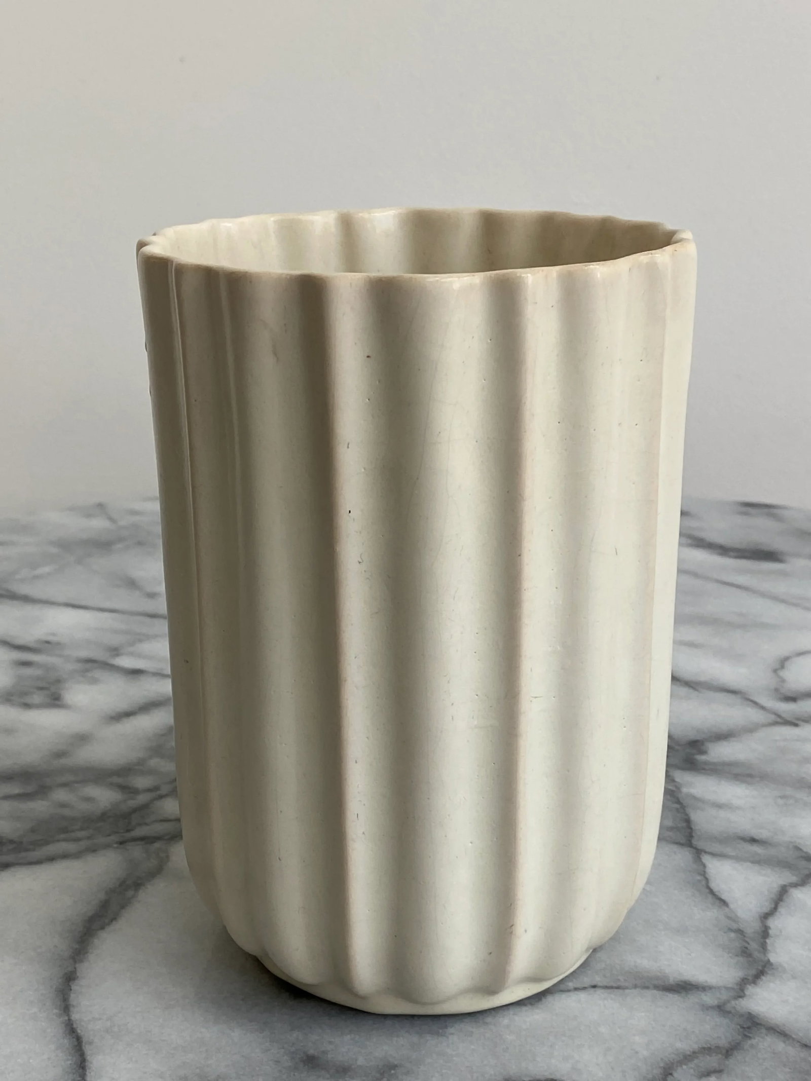 Modern Matte White Ceramic Vase - 7