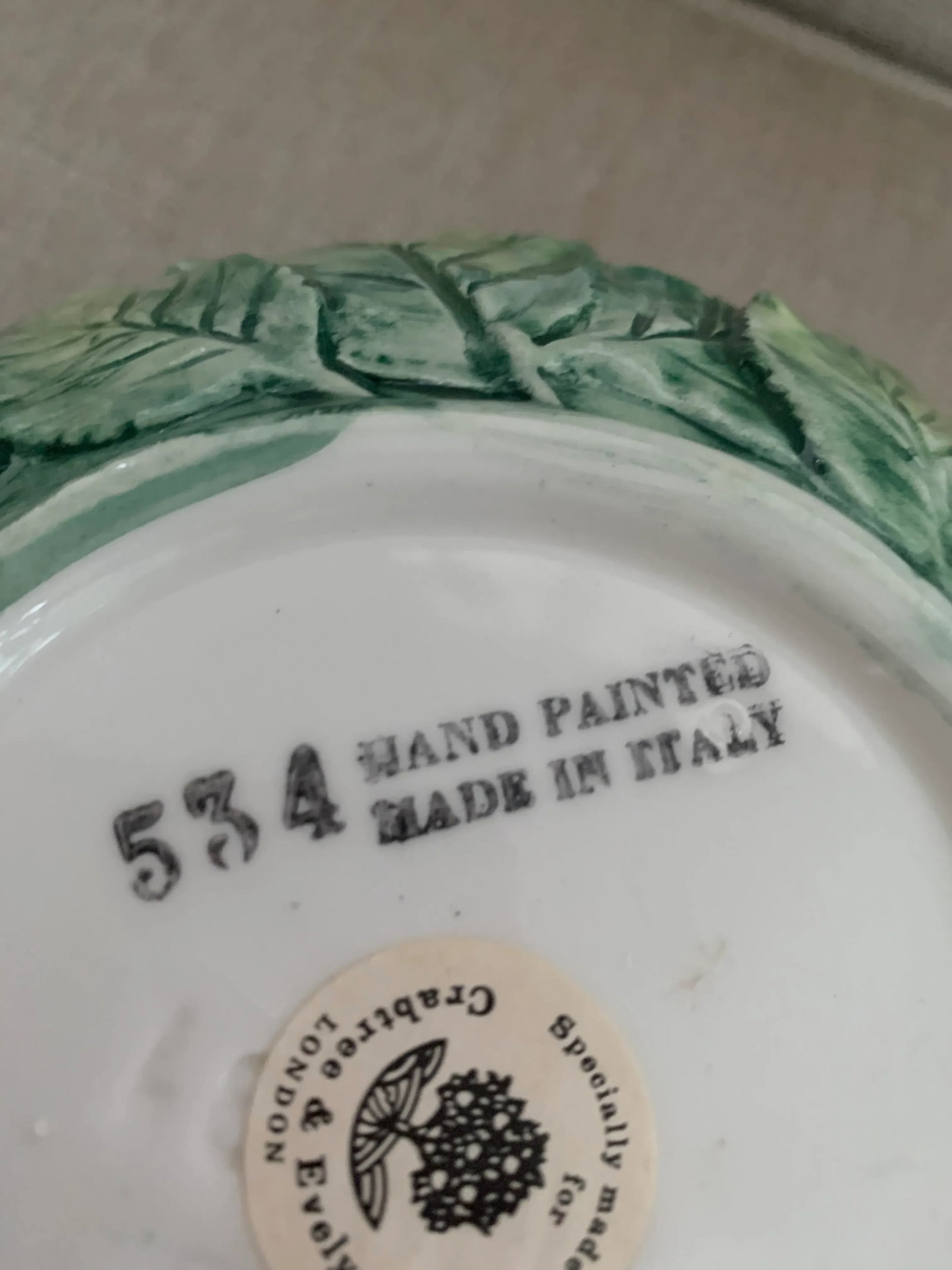 Vintage Hand-Painted Tea Pot, Made in Italy - 7