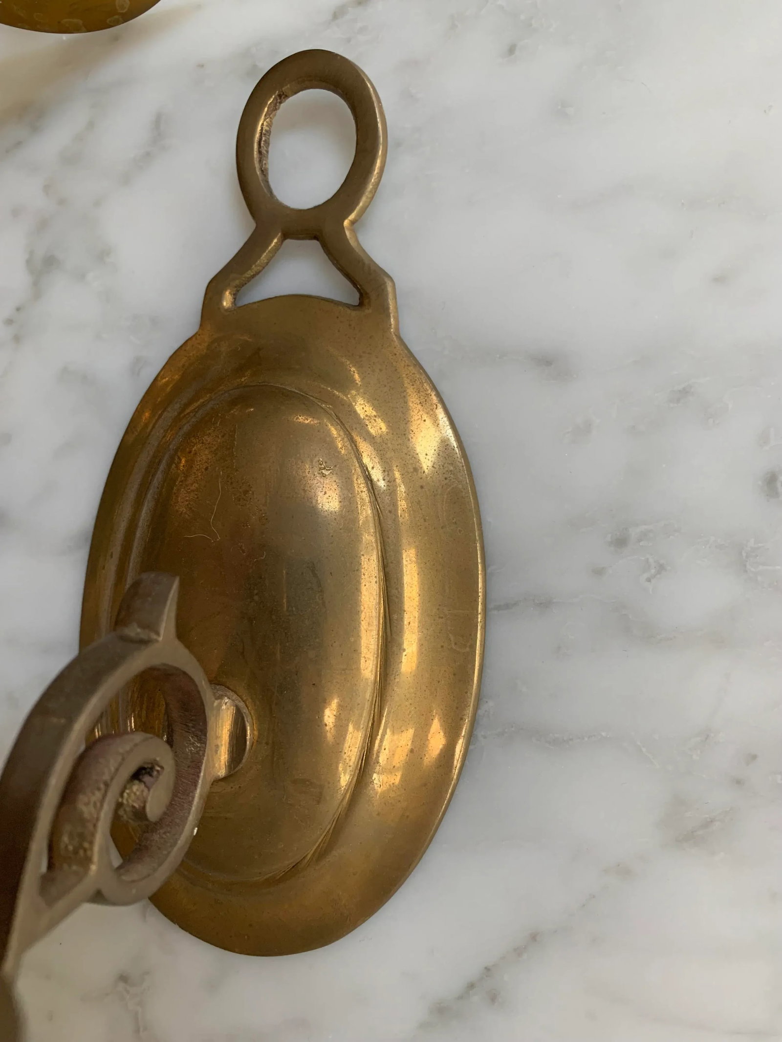 Vintage Brass Candleholder Sconces Set of 2 - 7
