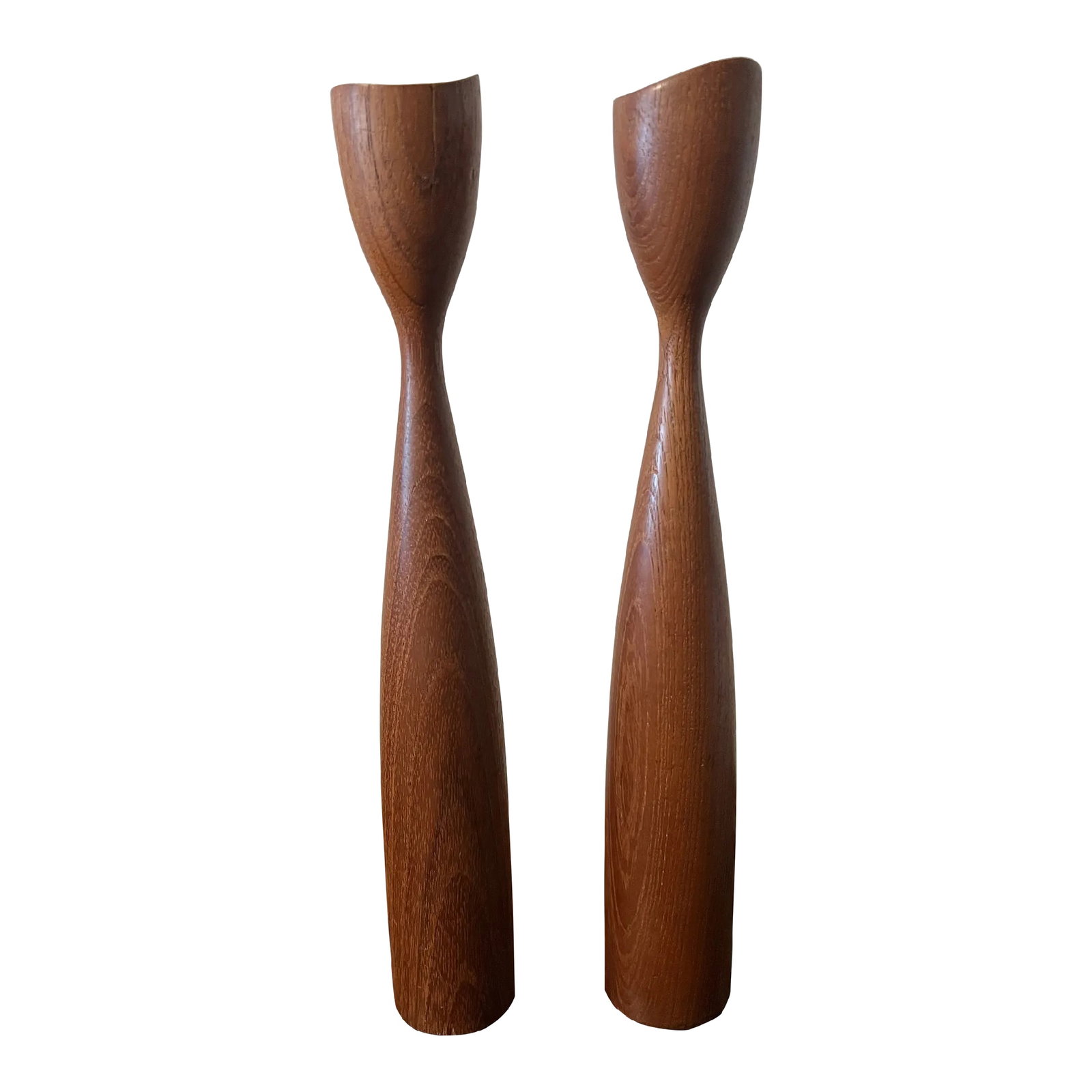 Mid-Century Danish Teak Candle Holders, 1960s, Pair (1 of 9)