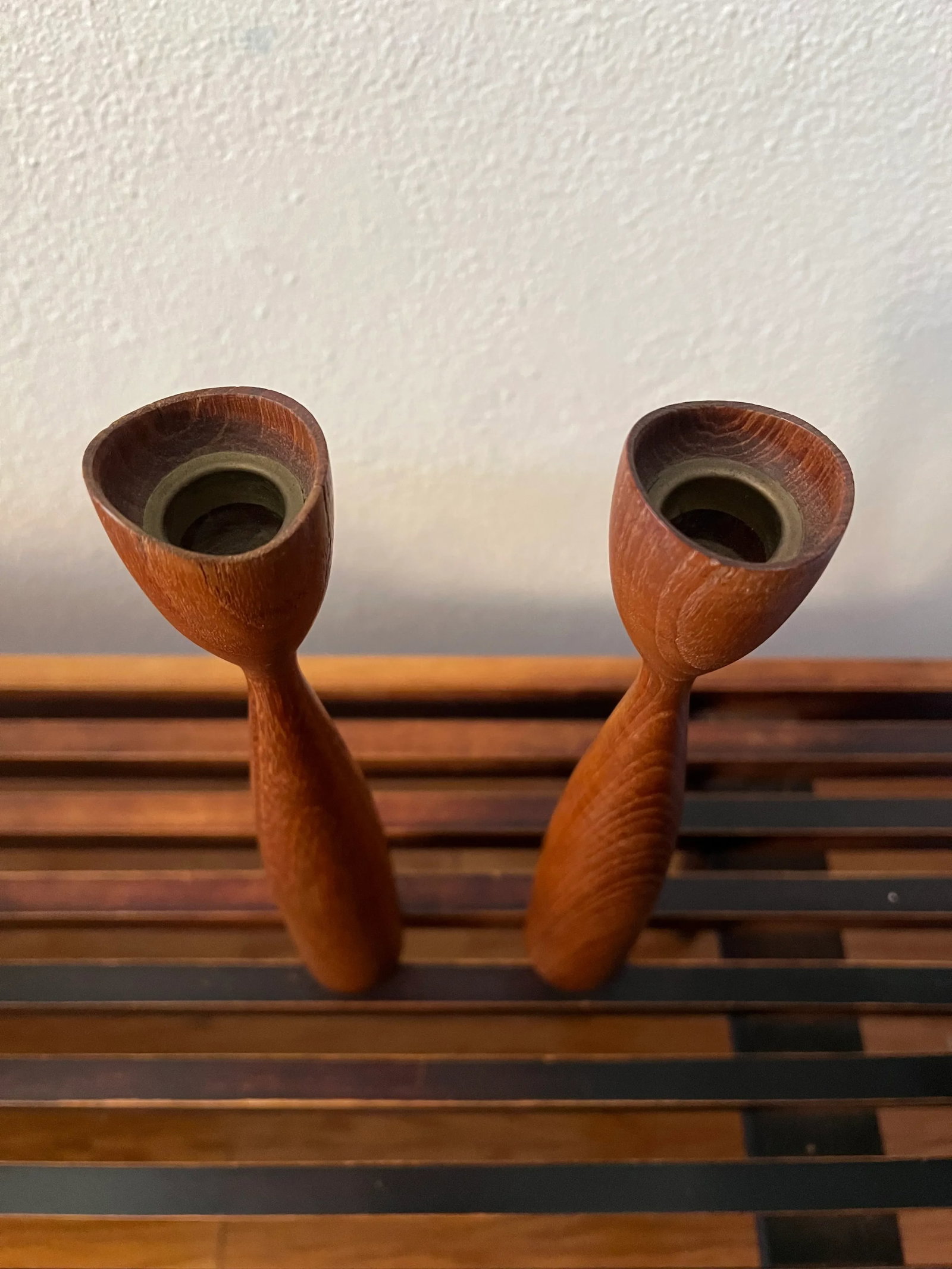 Mid-Century Danish Teak Candle Holders, 1960s, Pair - 2