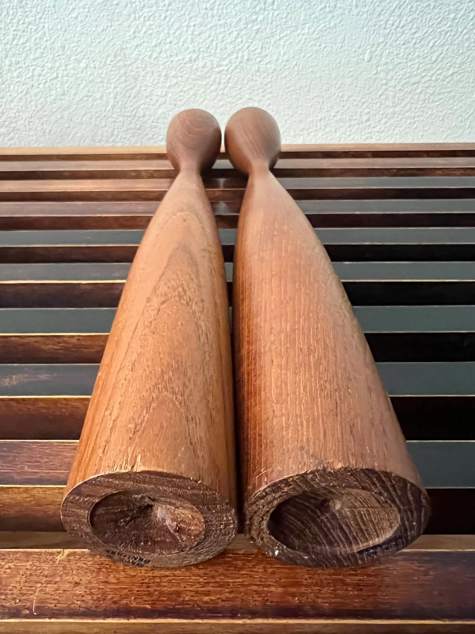 Mid-Century Danish Teak Candle Holders, 1960s, Pair - 3